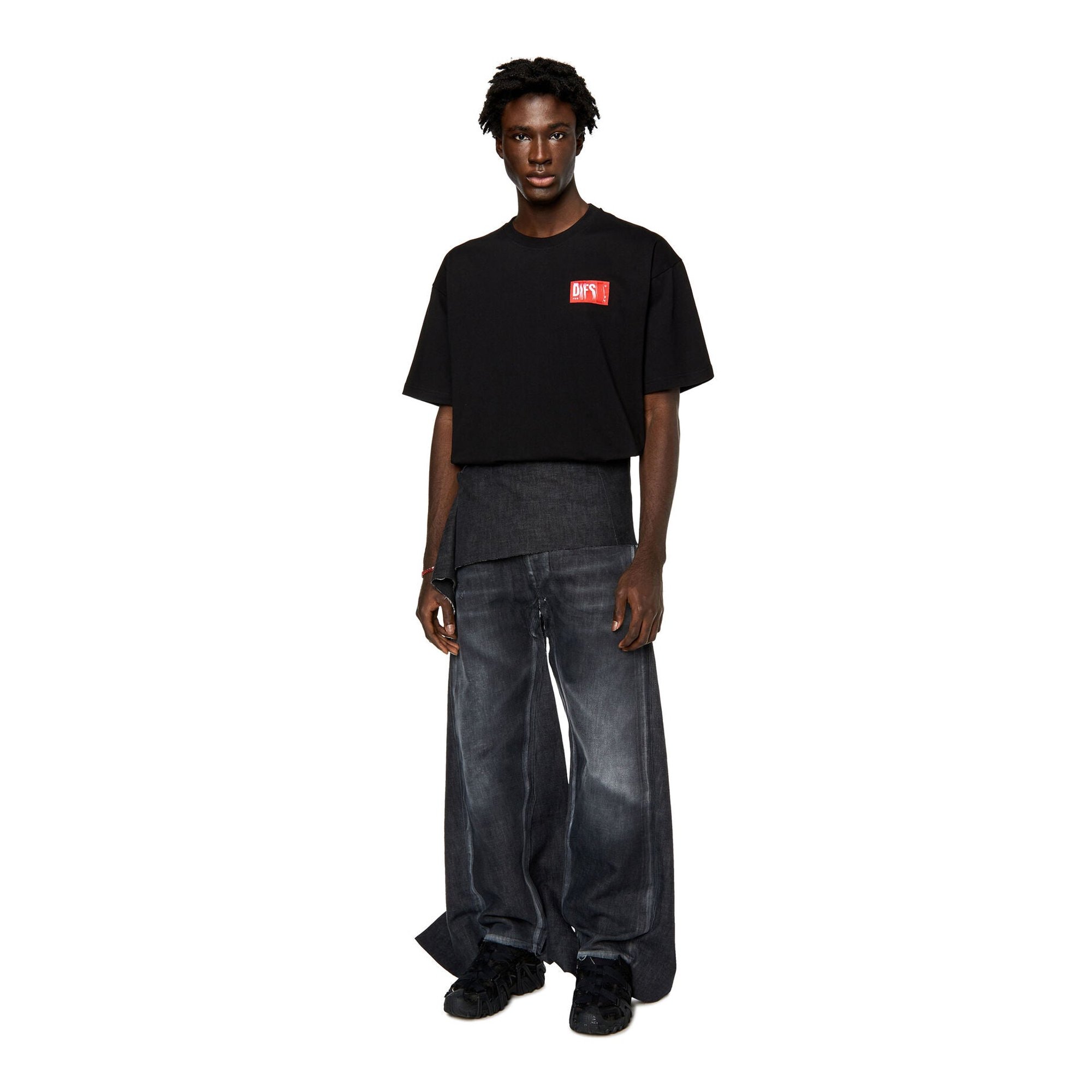 Camiseta Diesel T-nlabel Hombre Negro Diesel  vista2