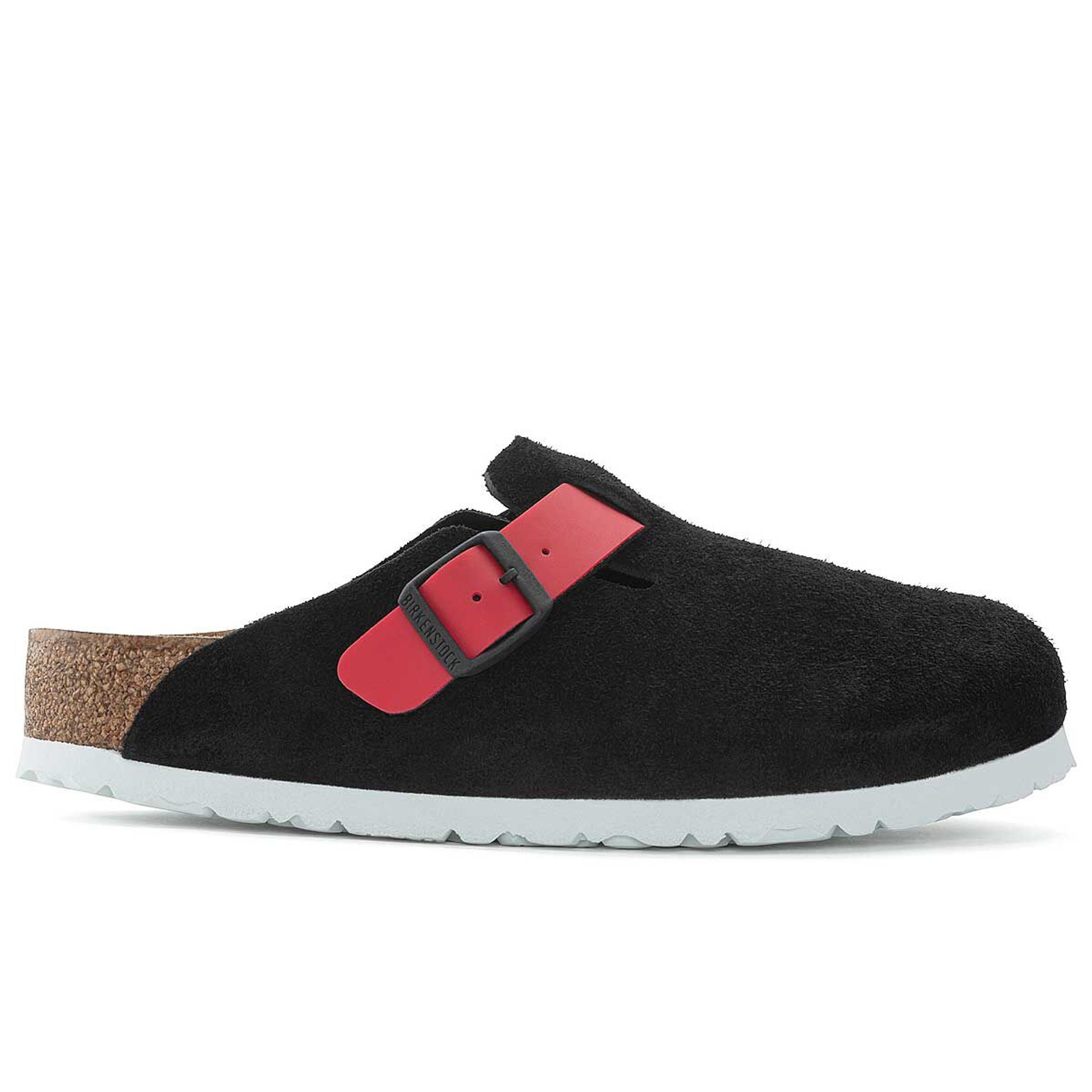 Birkenstock Boston Schwarz Tomate Wildleder Nero Damen Birkenstock vista3