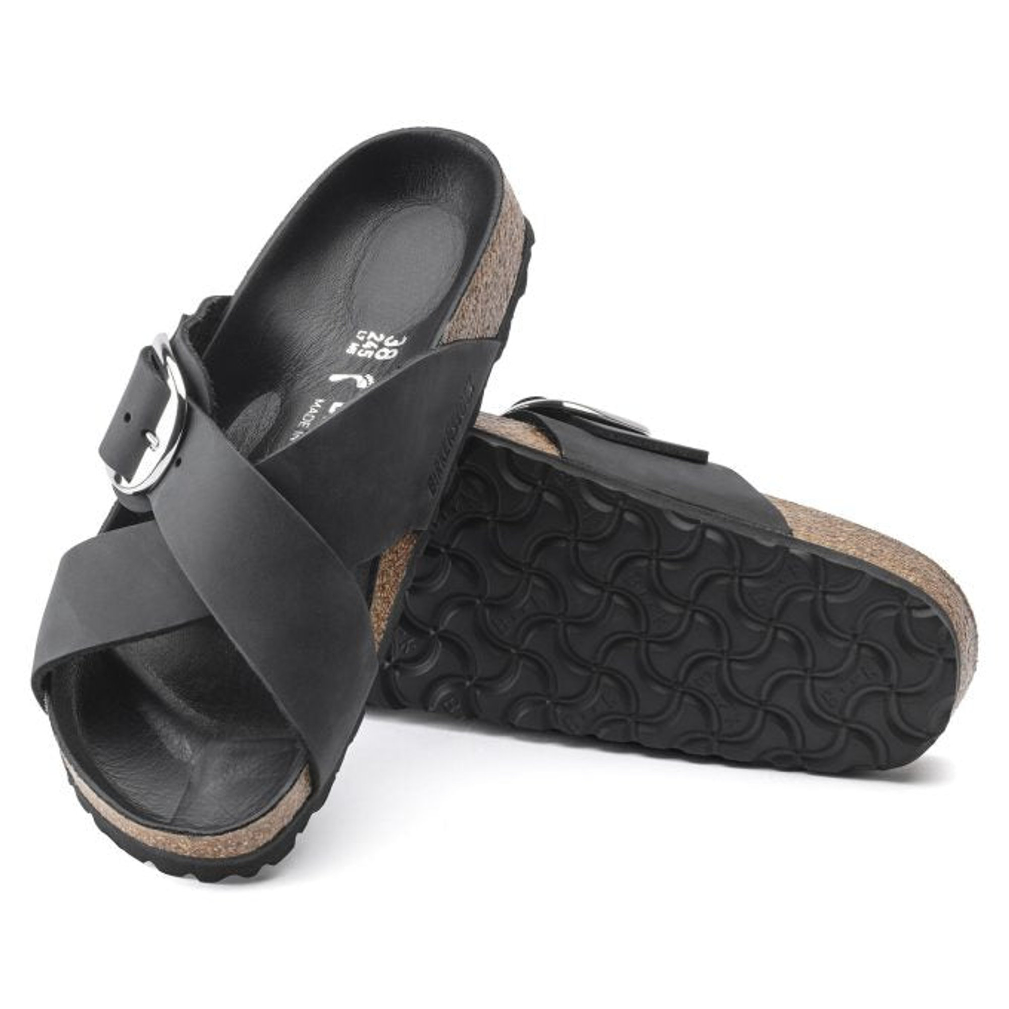 Birkenstock Siena Big Buckle Schwarz Geöltes Leder Damen Birkenstock vista1