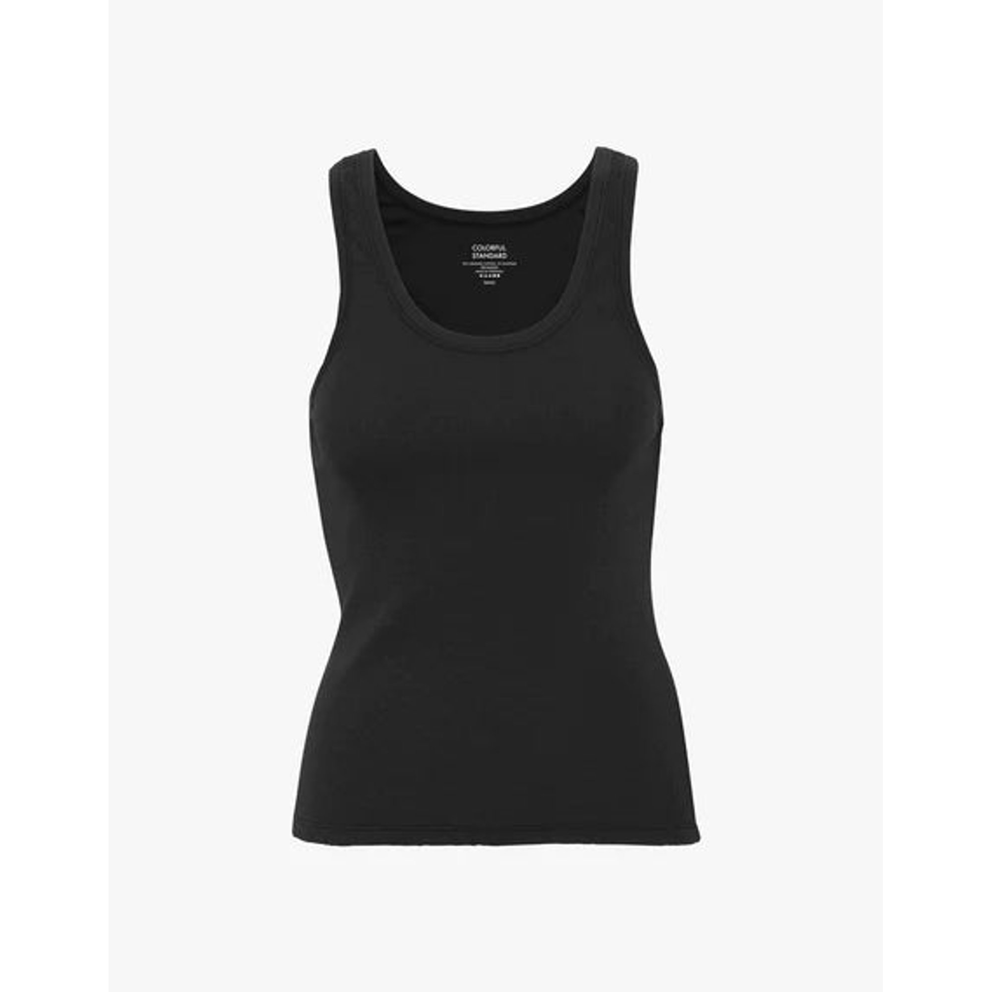 Colorful Standard Women Organic Rib Tank Top Black Womens Colorful Standard vista0