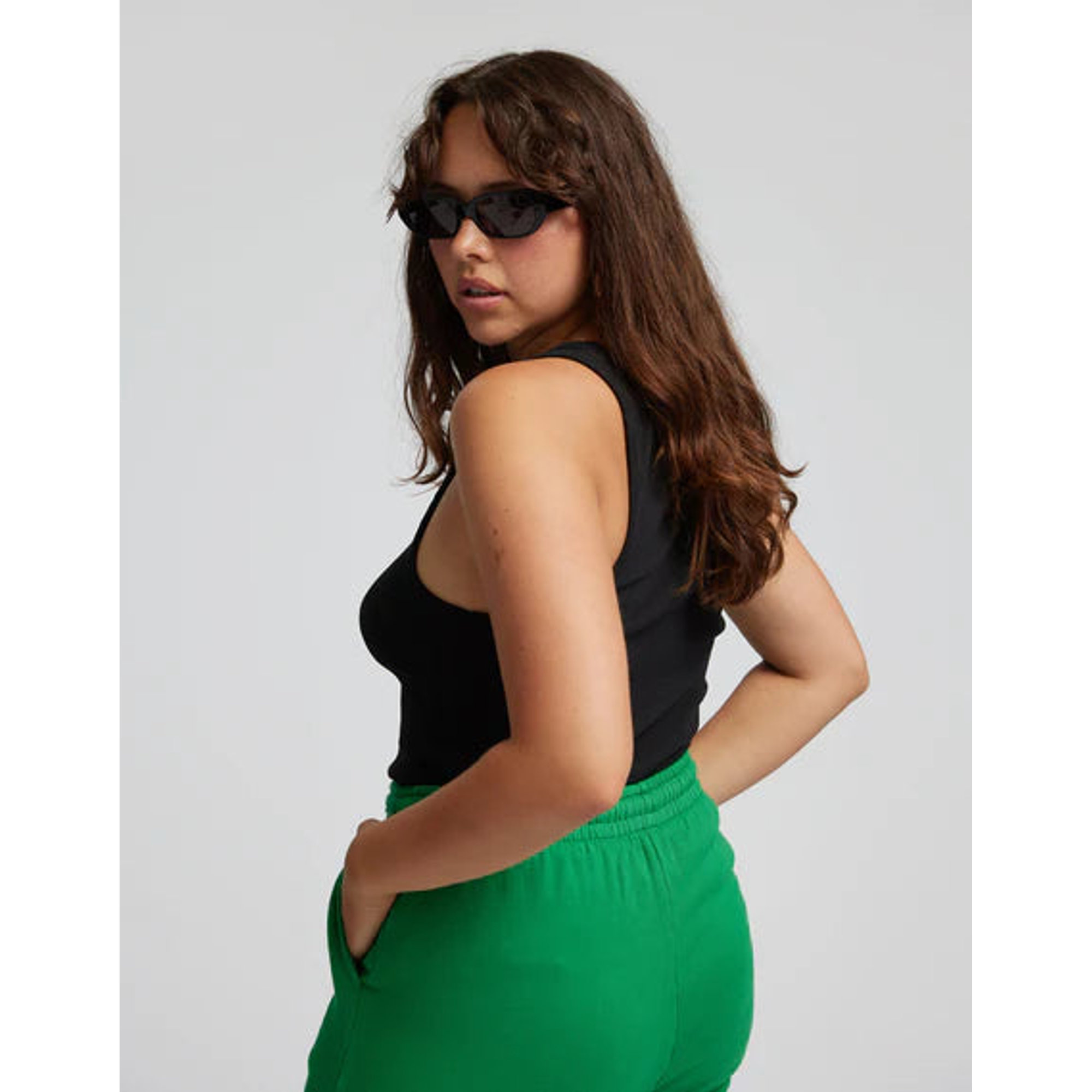 Colorful Standard Women Organic Rib Tank Top Black Womens Colorful Standard vista3