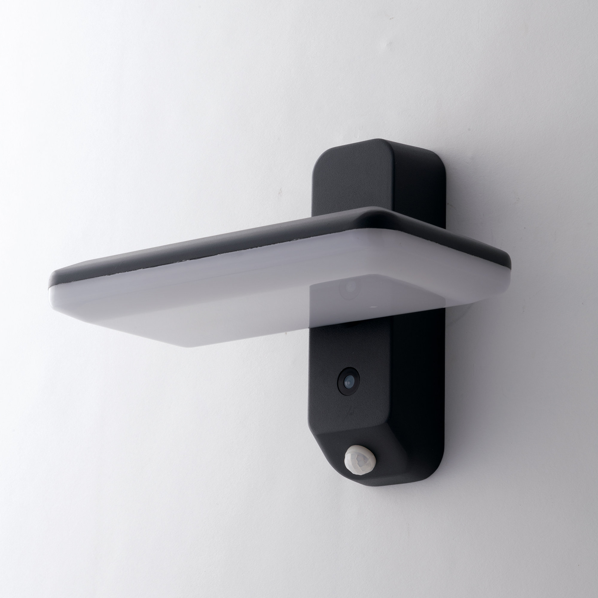 Anthracite Argo Solar Led Wall Light With Adjustable Diffuser and Twilight and Ento Sensor INTEC vista1
