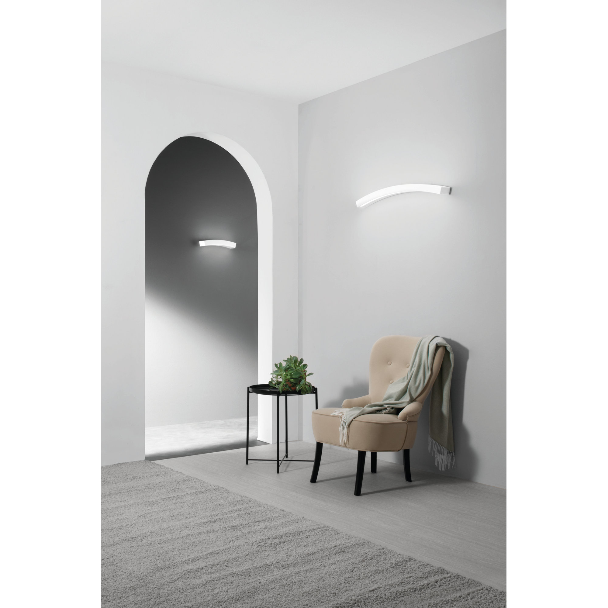 Aplikacja LED Aloha w białym gipsie 20W 2300lm CCT 8x80x9. INTEC vista1