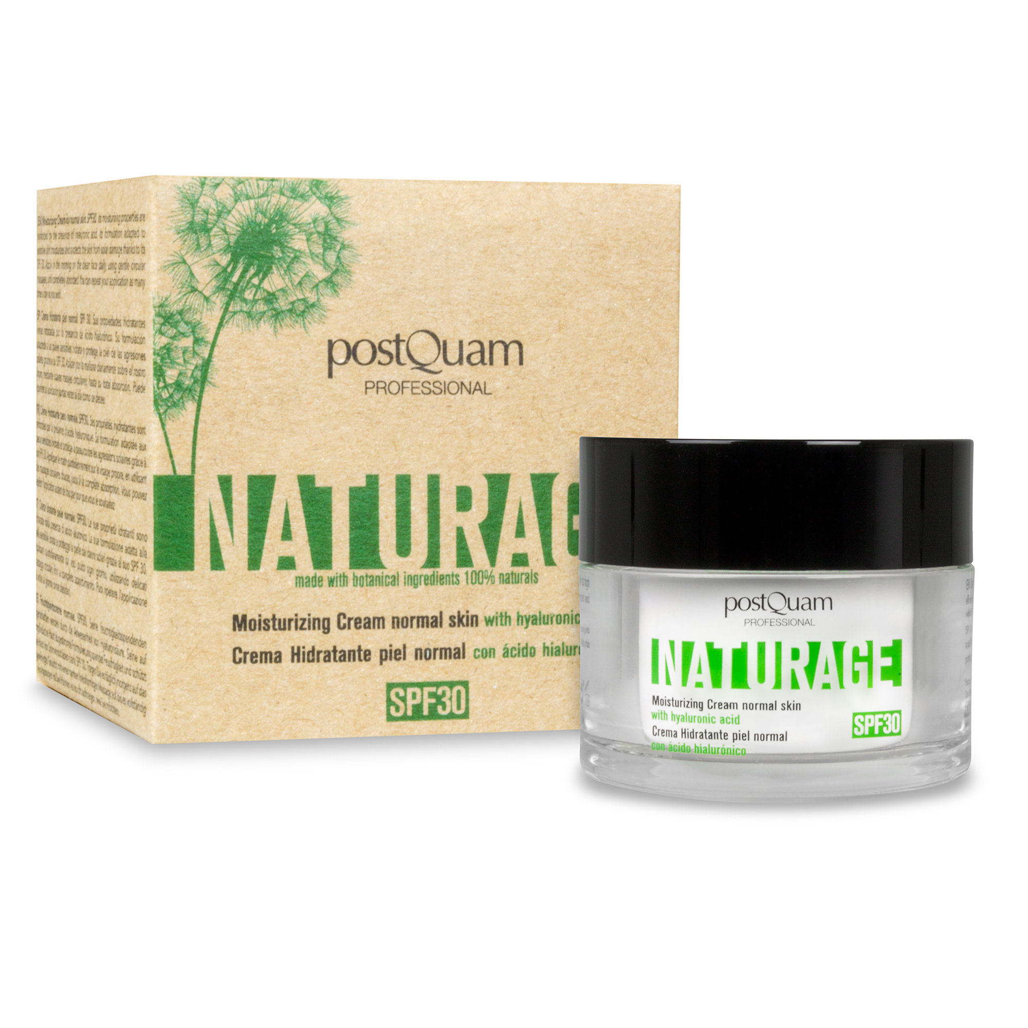 Crema hidratante para pieles normales. FPS 30. 50ML Postquam Professional vista1