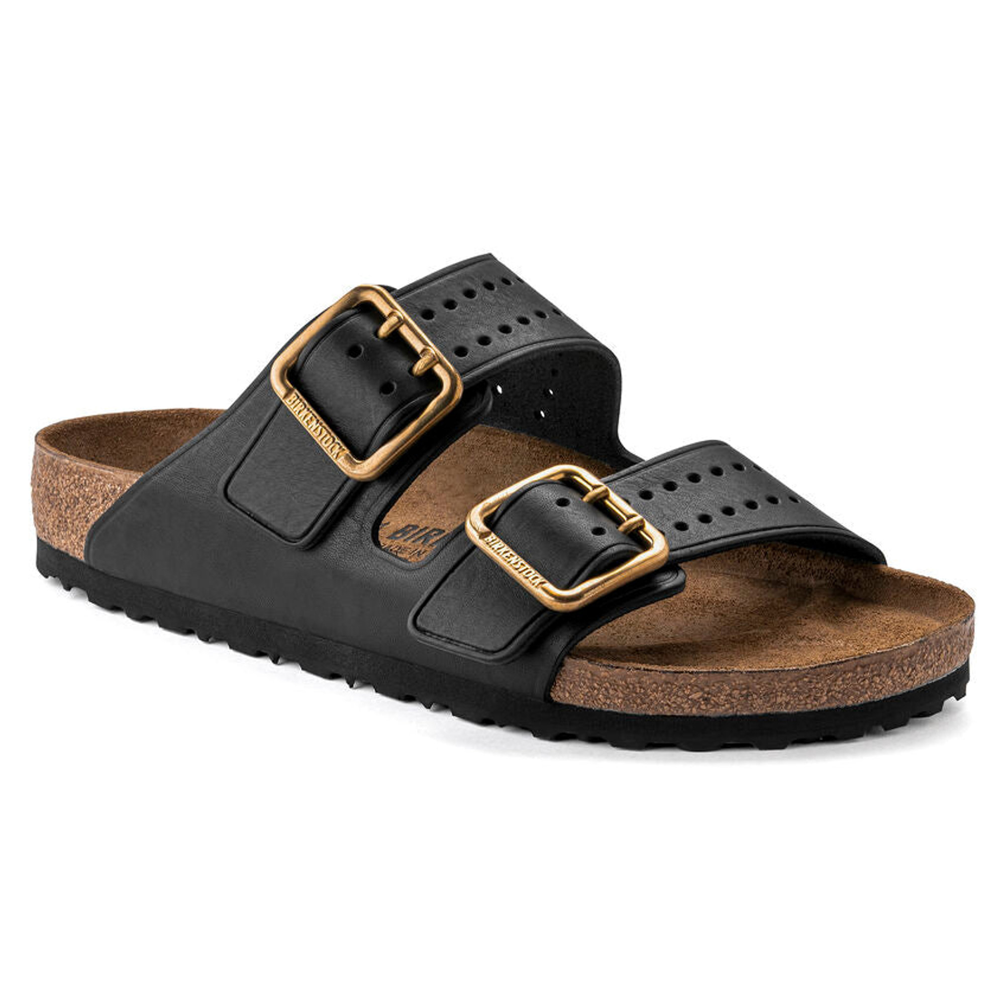 Birkenstock Arizona Bold Black Pull up Leather Nero Uomo Birkenstock vista0