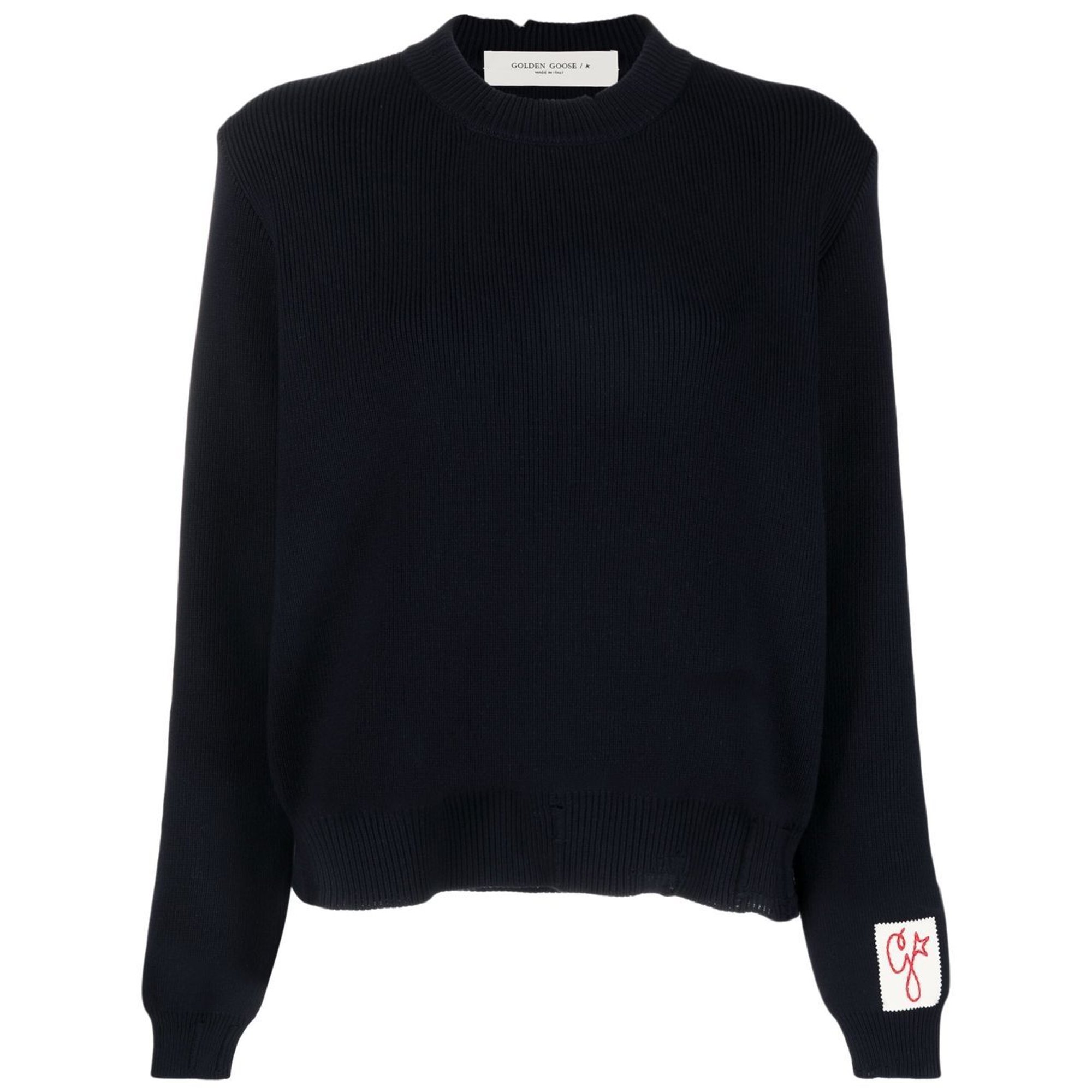 Girocollo in maglia normale effetto consumato GOLDEN GOOSE vista0
