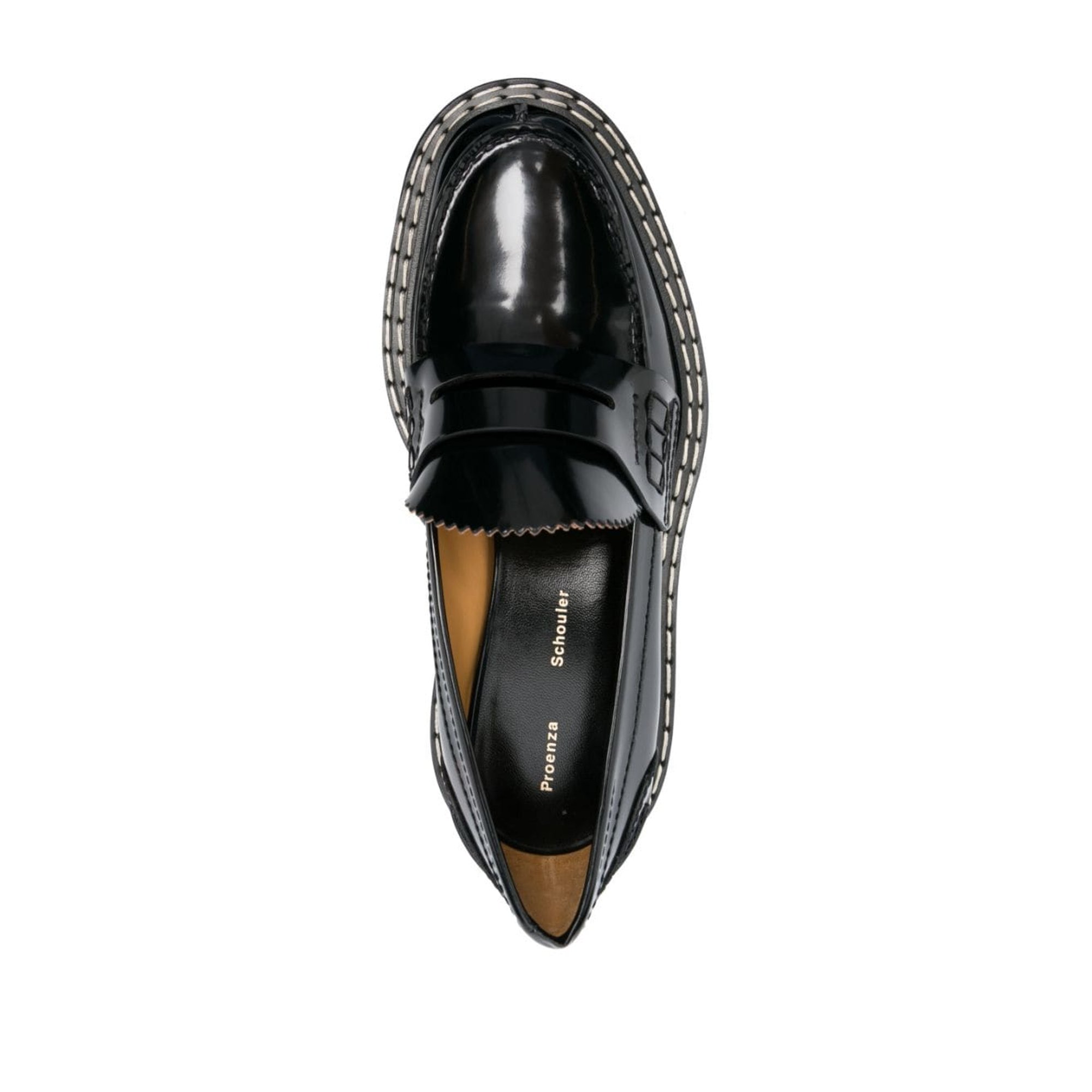 Mocassini con plateau e suola carrarmato Proenza Schouler vista3