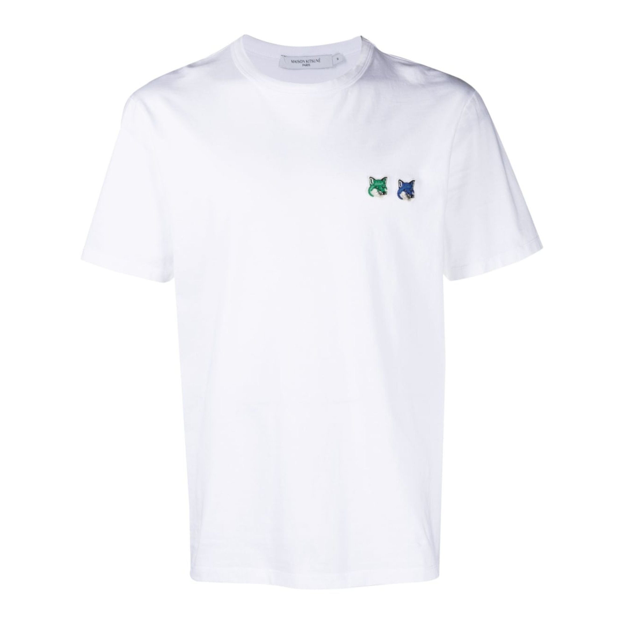 Double Monochrome Fox Head Patch Classic Tee-shirt Maison Kitsuné vista0