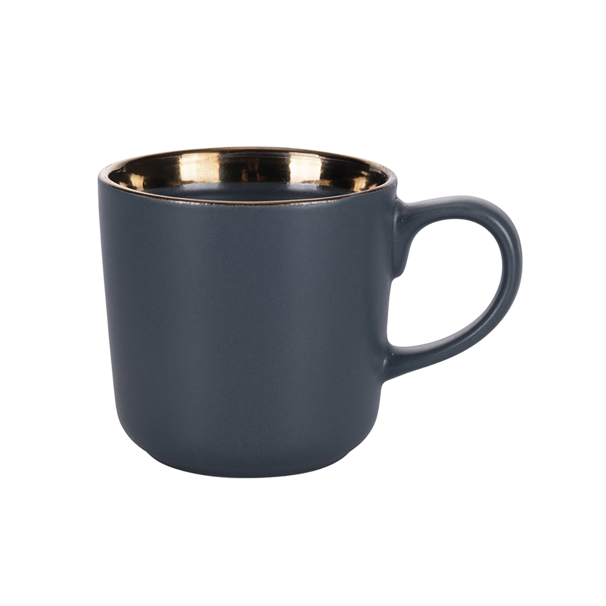 Set de 4 tazas de gres gris oscuro 400 ml Bilbao Villa d'Este vista0