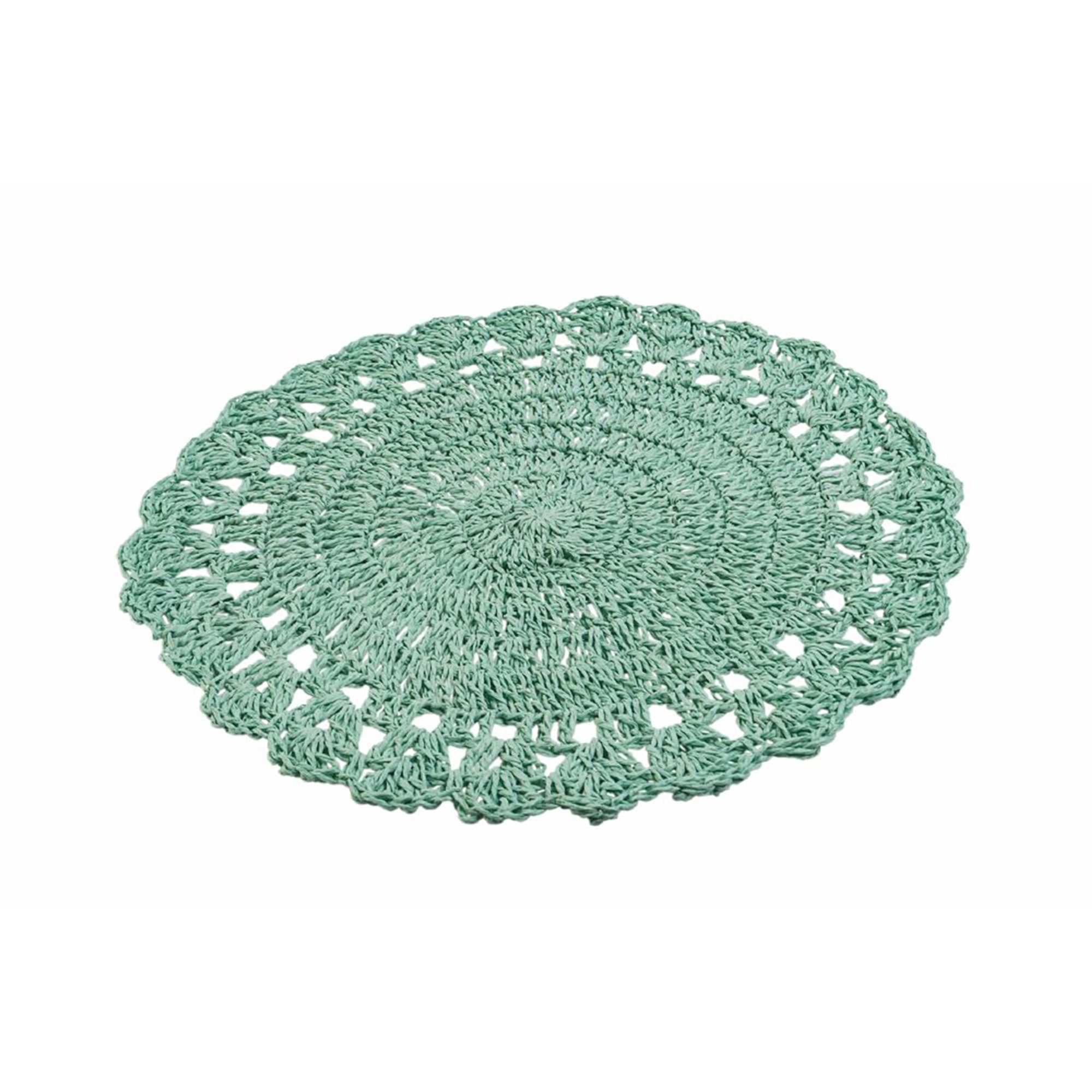 Set 6 tovagliette tonde 38 cm in carta, Uncinetto Ocean Villa D'Este Home Tivoli 1996 vista2