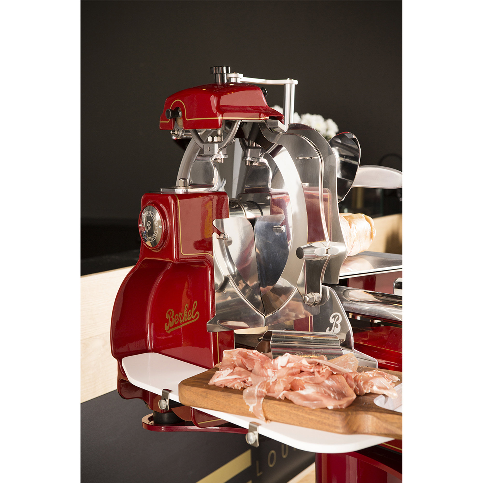 Affettatrice manuale a volano domestica B3, rosso Berkel vista8