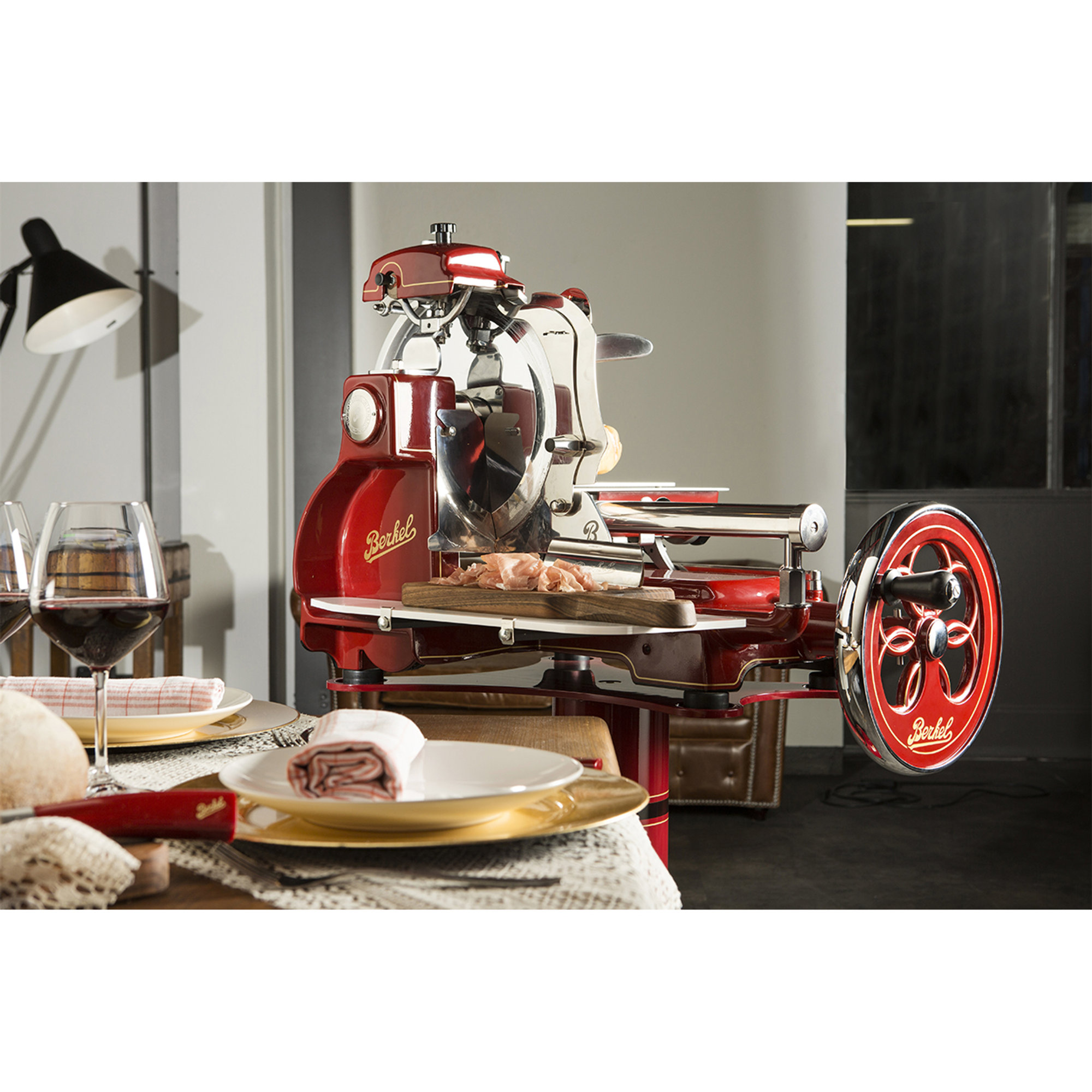 Affettatrice manuale a volano domestica B3, rosso Berkel vista28