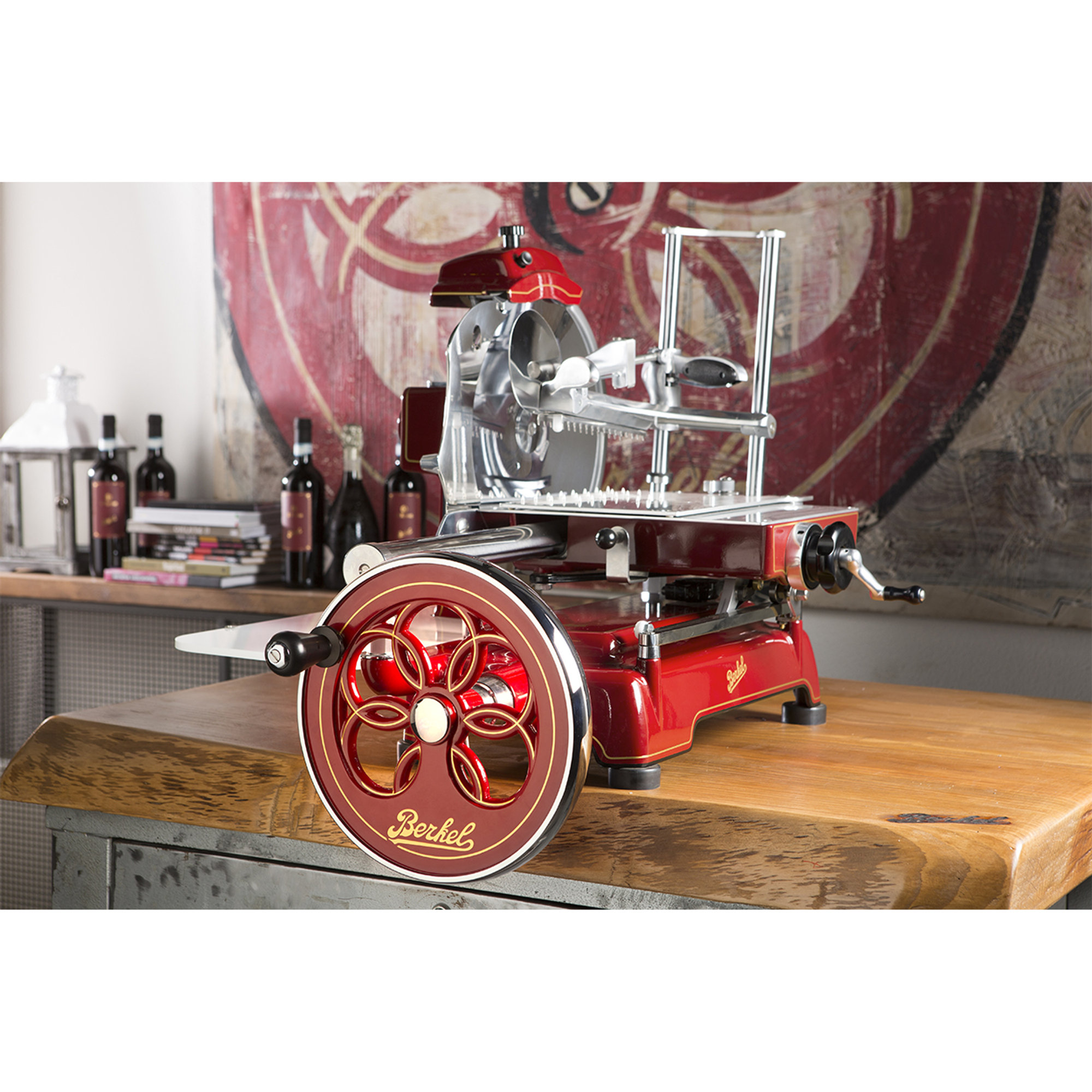 Affettatrice manuale a volano domestica B3, rosso Berkel vista29