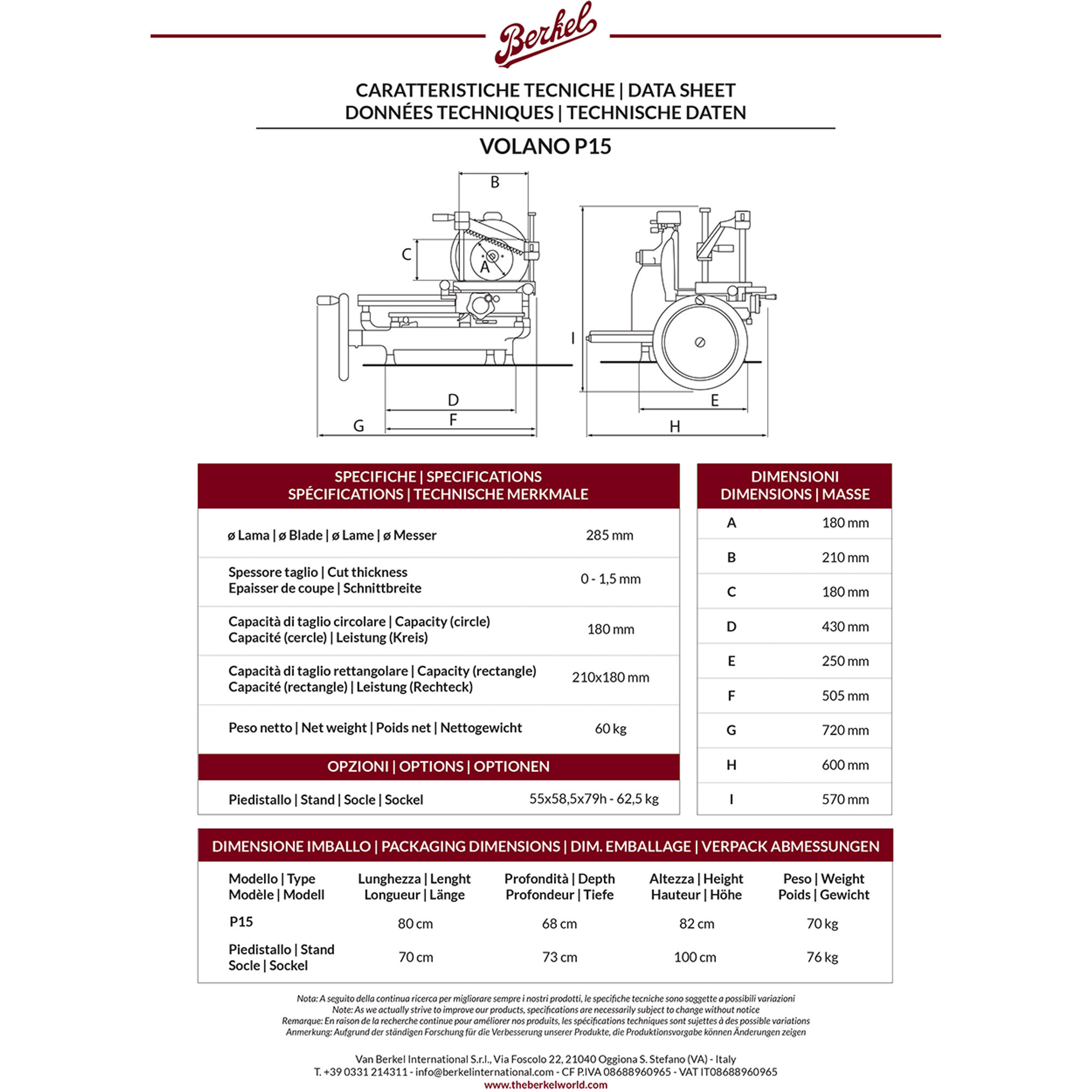 Affettatrice manuale a volano P15, nero Berkel vista14