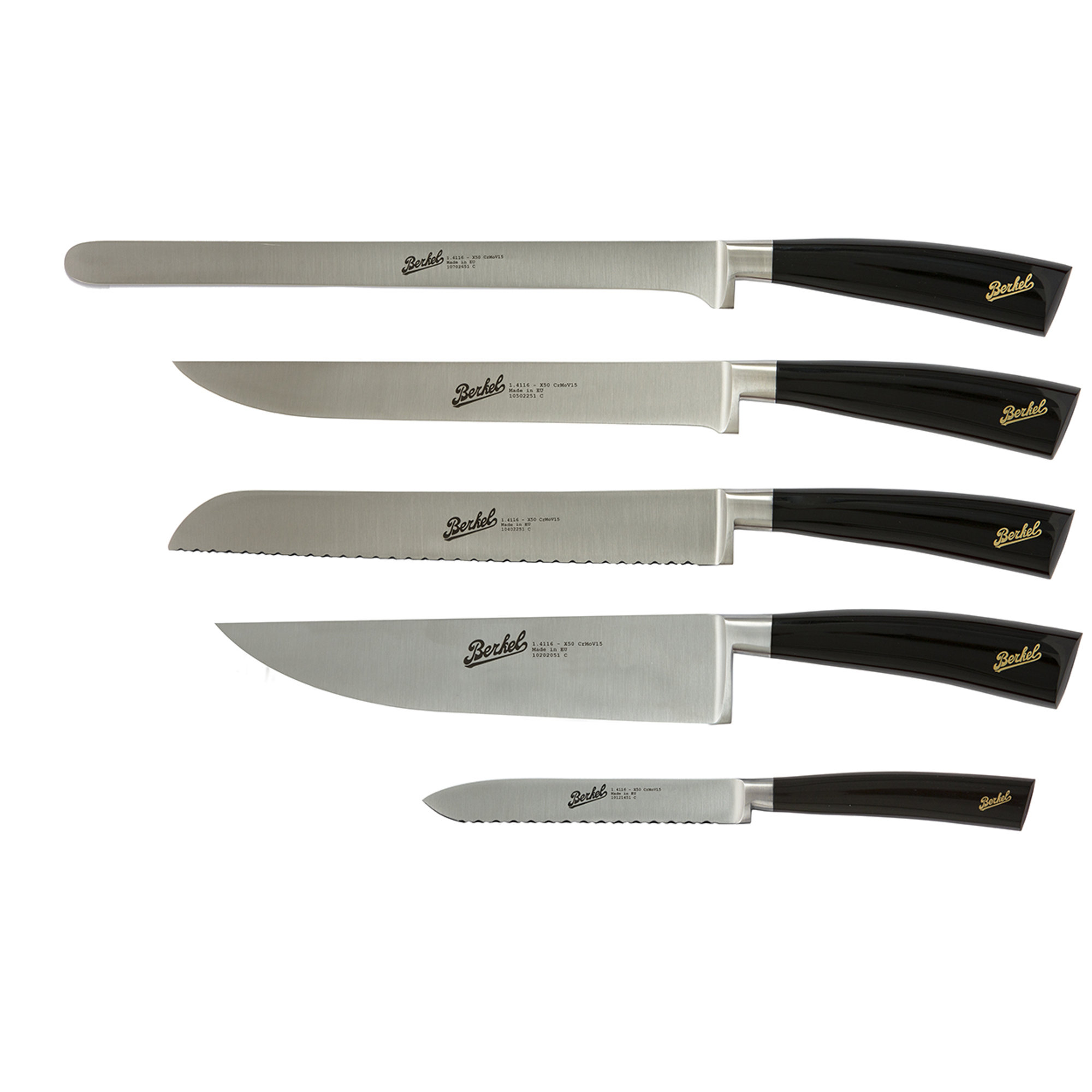 Elegance set 5 Chef-messen, zwart Berkel vista0