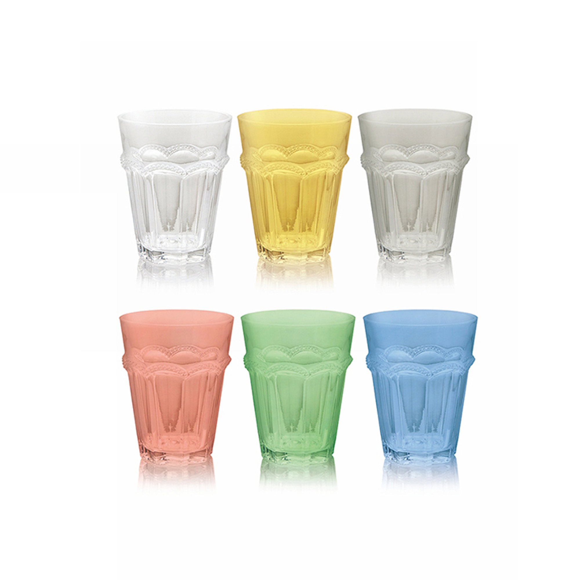 Juego de 6 vasos de agua de vidrio Floyd Coachella Mood vista0