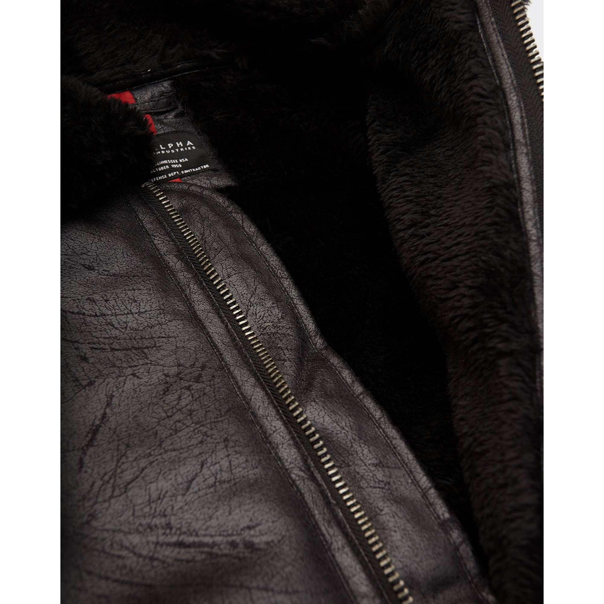 Piel de oveja b3 fl Negro Alpha Industries vista3