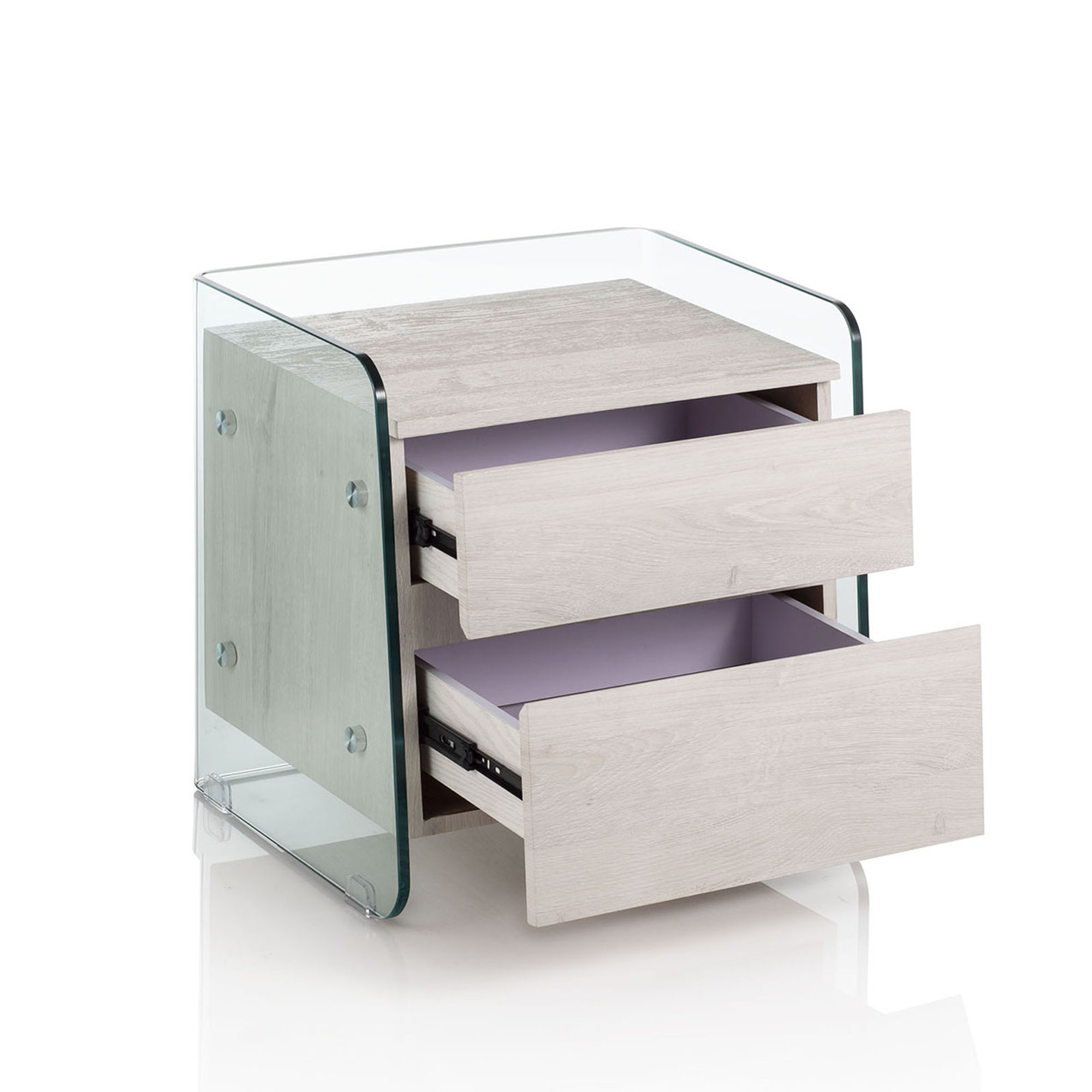 Tavolino/comodino ORESTE bianco TFT Home vista1