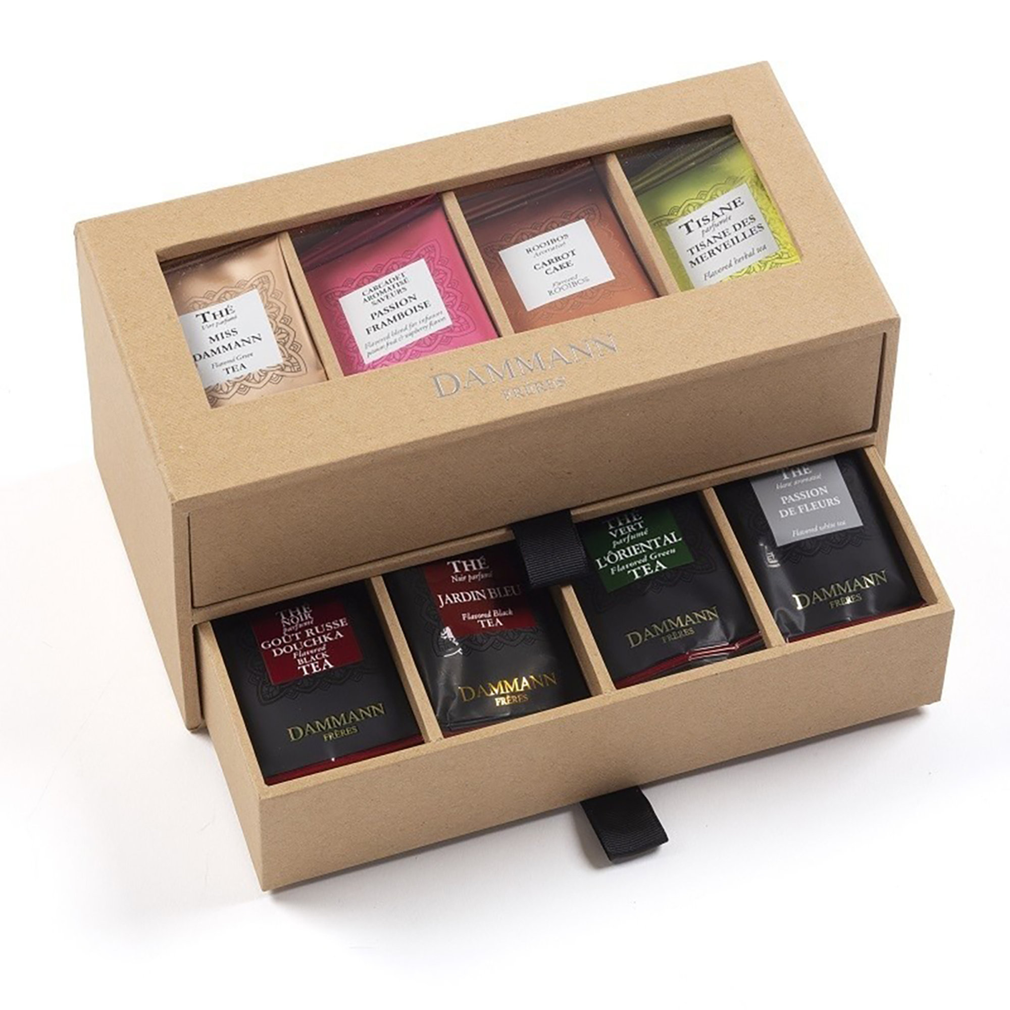 7/7 confezione regalo con cassetti avana 56 filtri Dammann Frères vista0