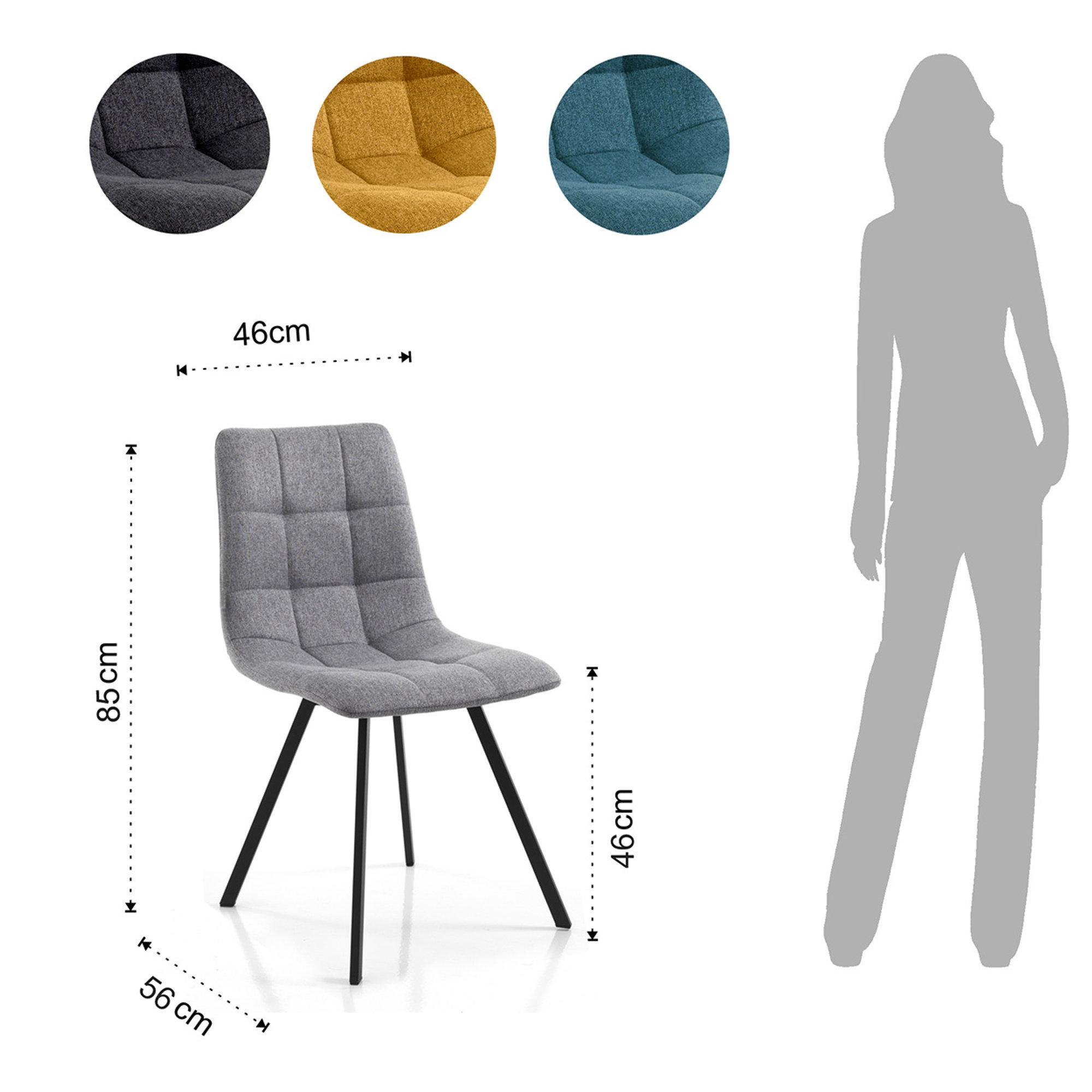 Set 4 sedie NEW TANIA COLORS (4 sedie colorate) Tomasucci vista4