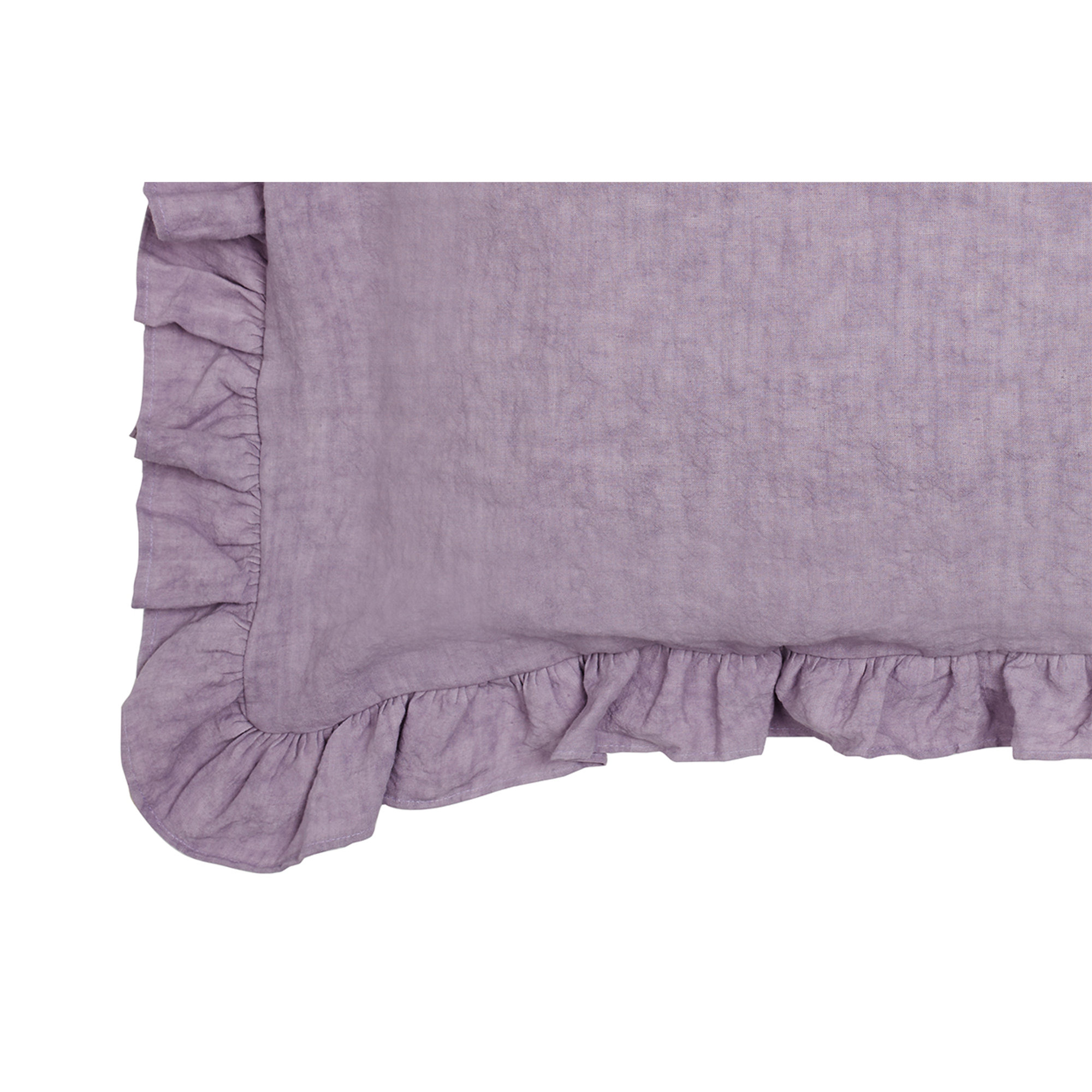 Kissenbezug mit Rüschen Volants Reines Leinen Stonewash Violetta Puro lino vista1