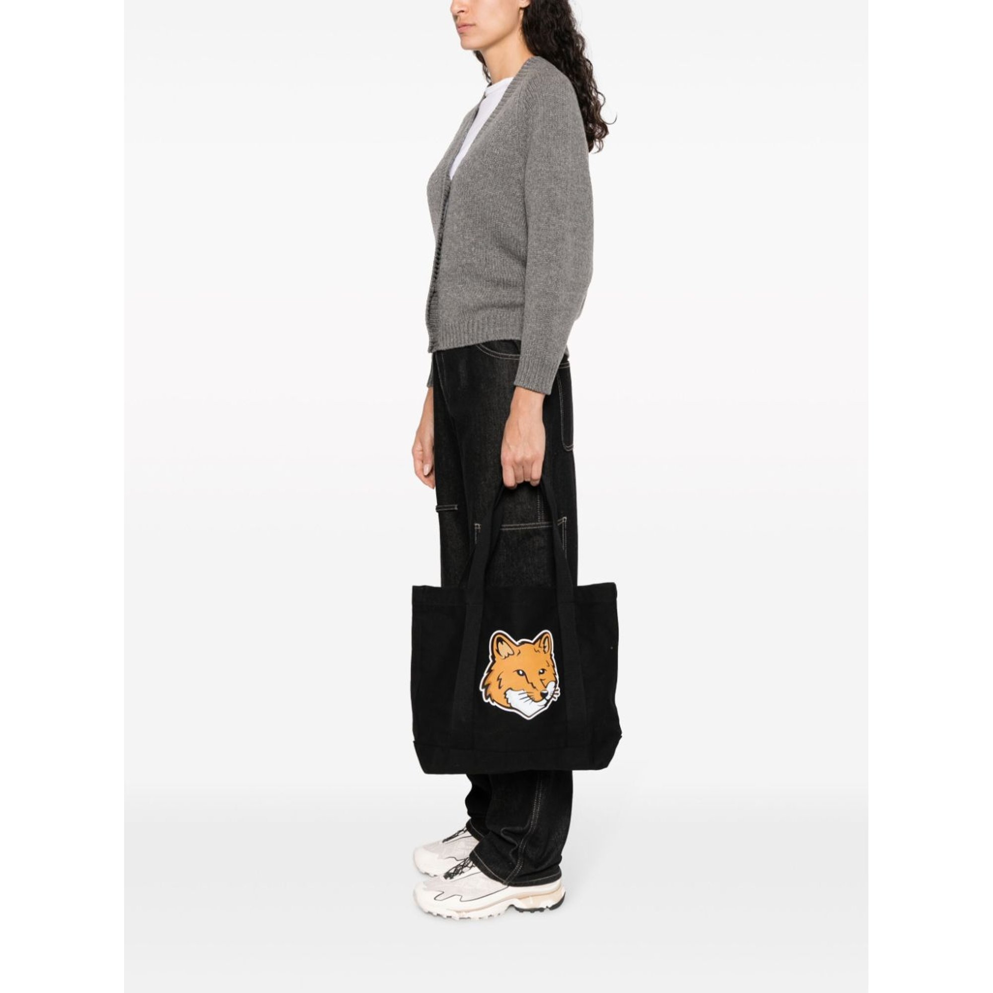 Fox Head Tote Bag Lw05101ww0050 Maison Kitsuné vista3