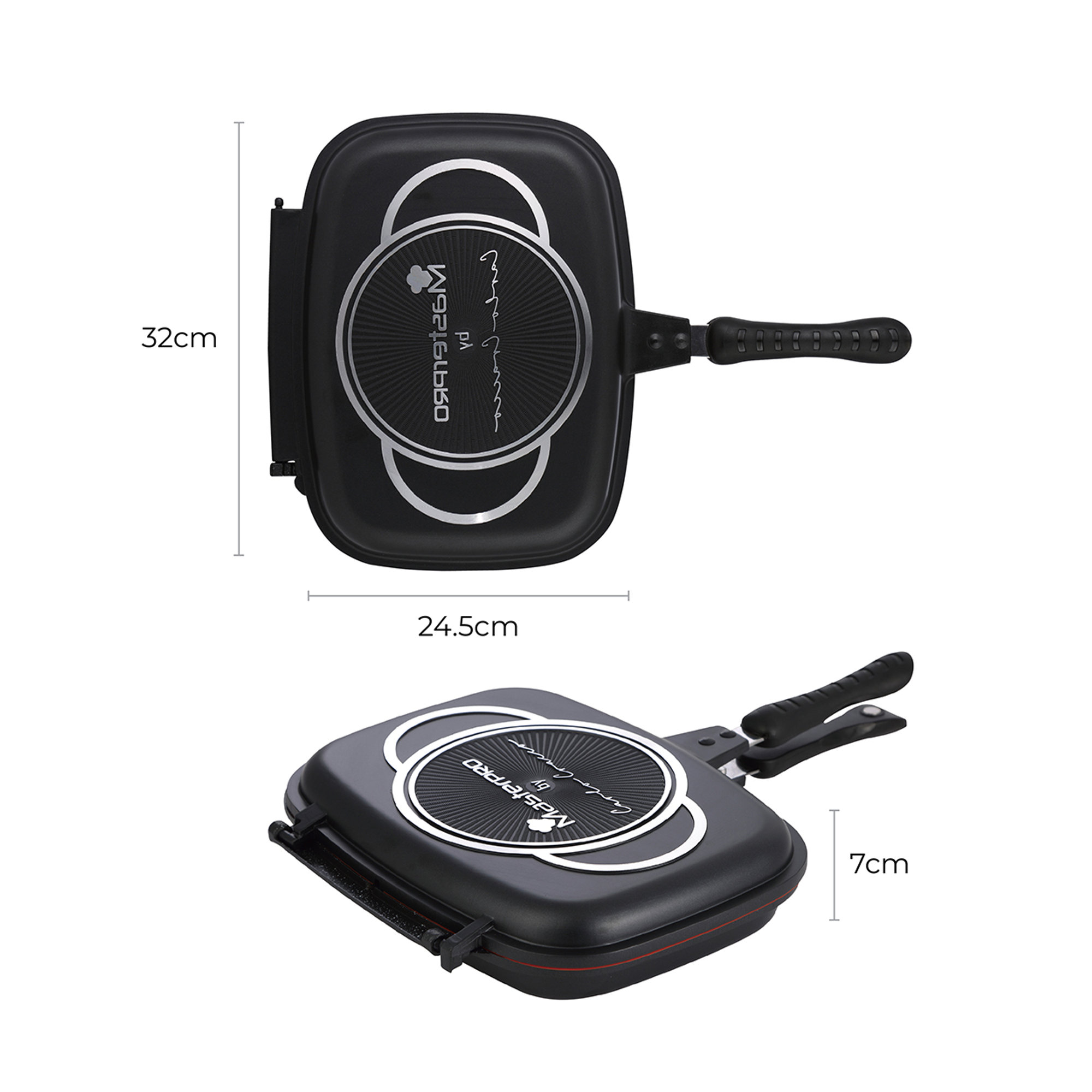 Fornetto doppio grill - Masterpro by Carlo Cracco 32x24.5x7 cm cast alluminio MASTERPRO by Carlo Cracco vista8