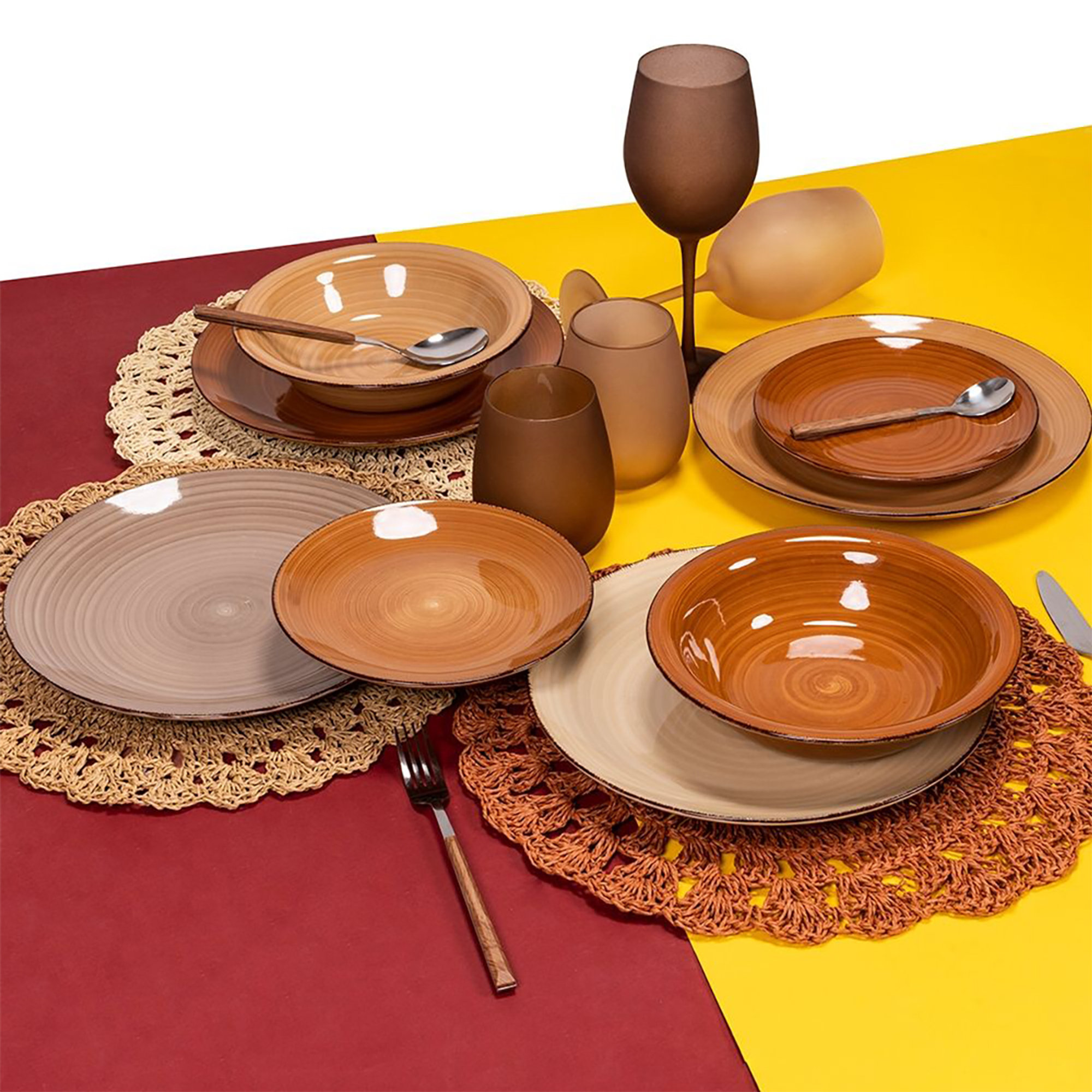 Set 6 bicchieri acqua 600 ml frosted in vetro, Happy Hour Chocolate Villa D'Este Home Tivoli 1996 vista8