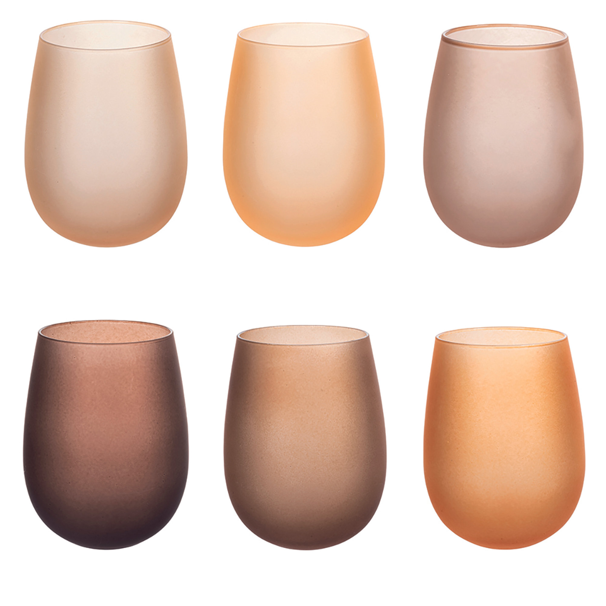 Set 6 bicchieri acqua 600 ml frosted in vetro, Happy Hour Chocolate Villa D'Este Home Tivoli 1996 vista0