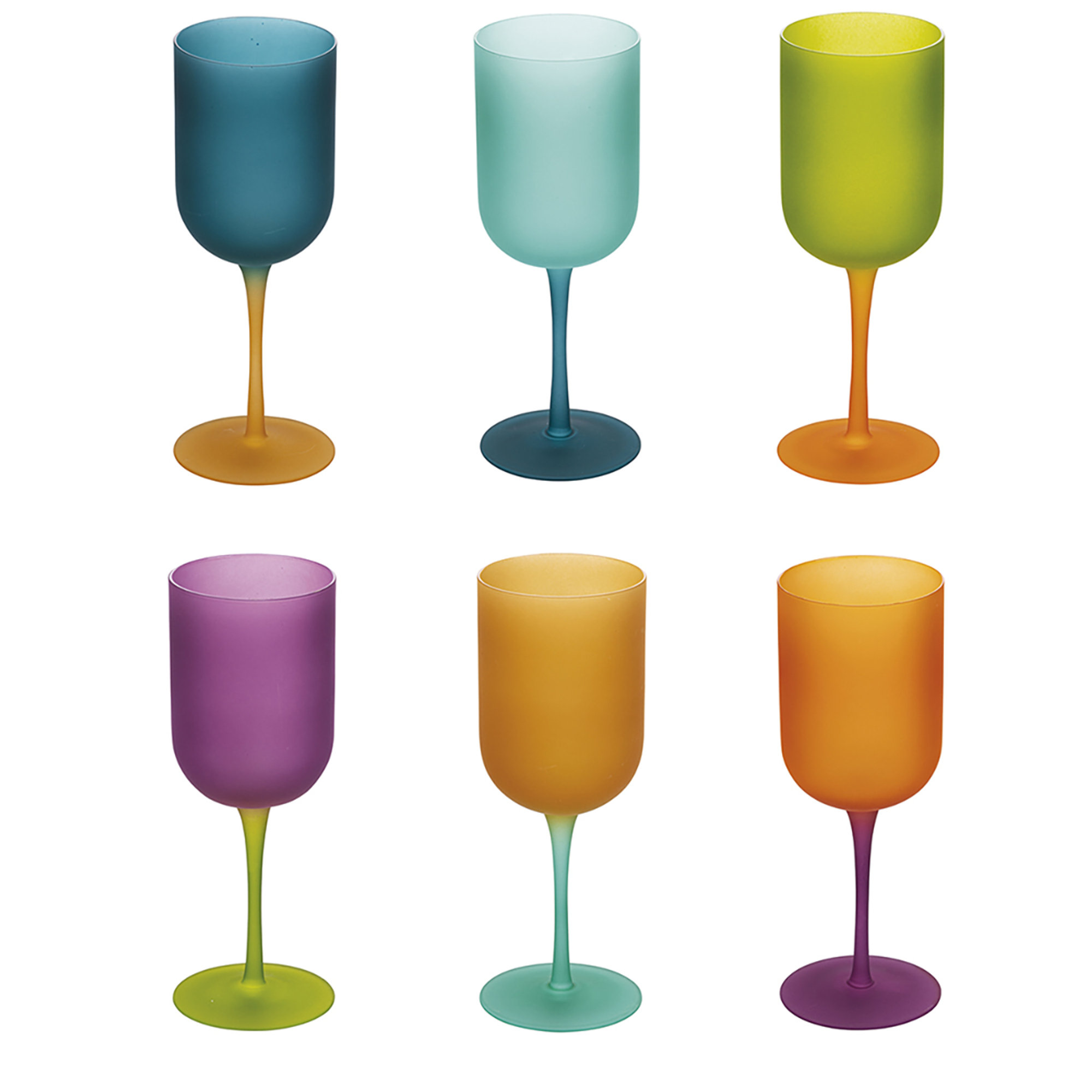 Set de 6 calices 450 ml en verre effet givré, Color Shock Villa D'Este Home Tivoli 1996 vista0