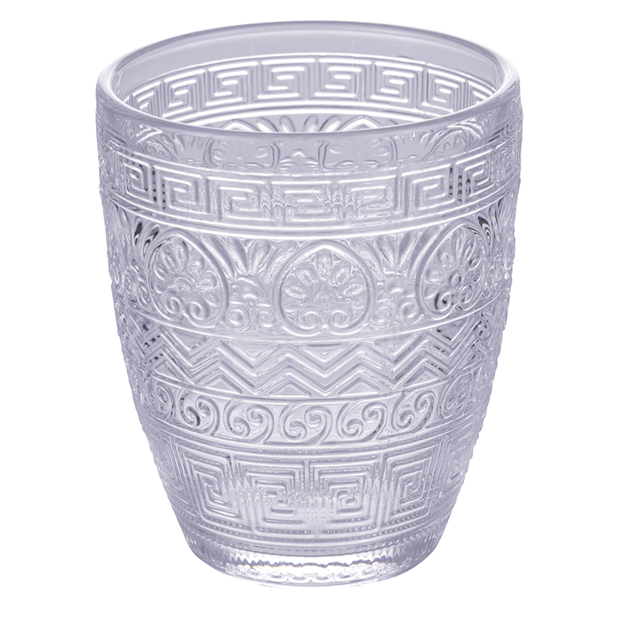 Ensemble de 6 verres à eau de 300 ml en verre coloré, travail en relief, Mexique Villa D'Este Home Tivoli 1996 vista1