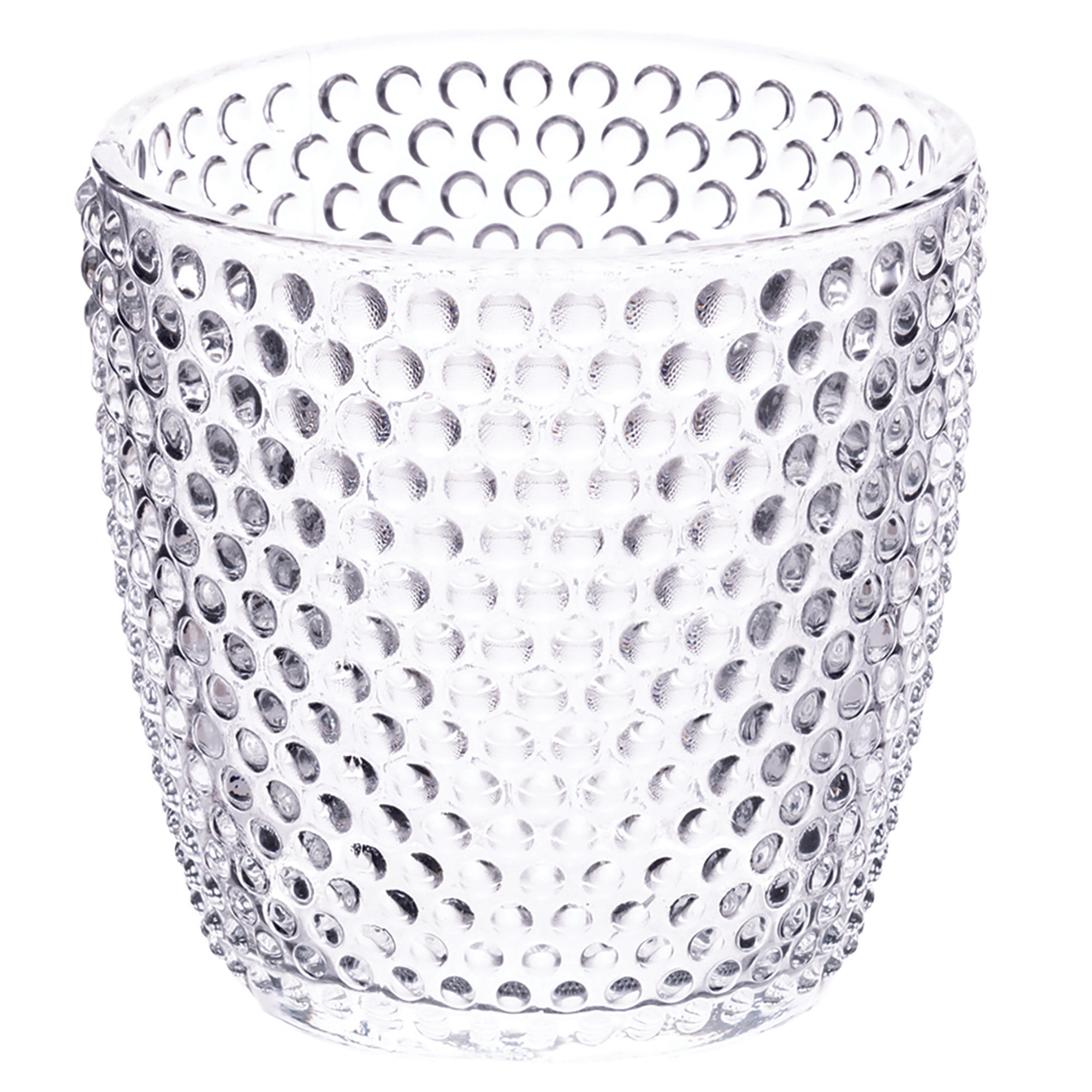 Set 6 bicchieri acqua 380 ml in vetro, superficie lavorata a rilievo, Geometrie Clear Villa D'Este Home Tivoli 1996 vista5