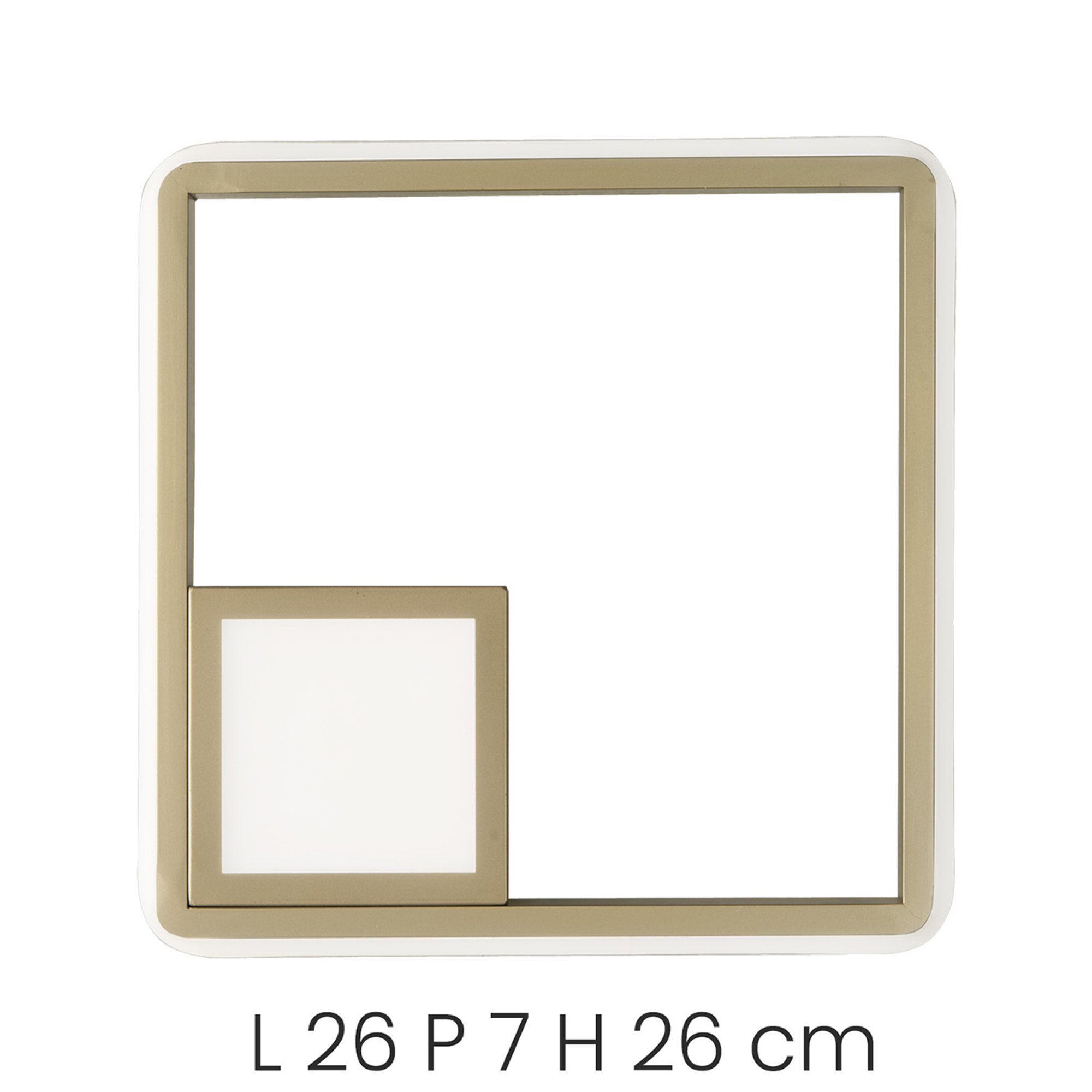 Applique Dowel LED in metallo verniciato, oro Ondaluce vista1
