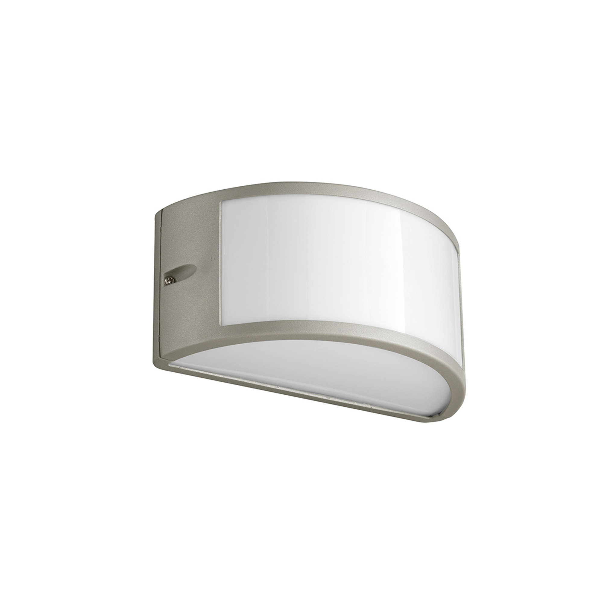 Applique Fabius per esterno a doppia emissione in alluminio con diffusore in policarbonato, silver Ondaluce vista0