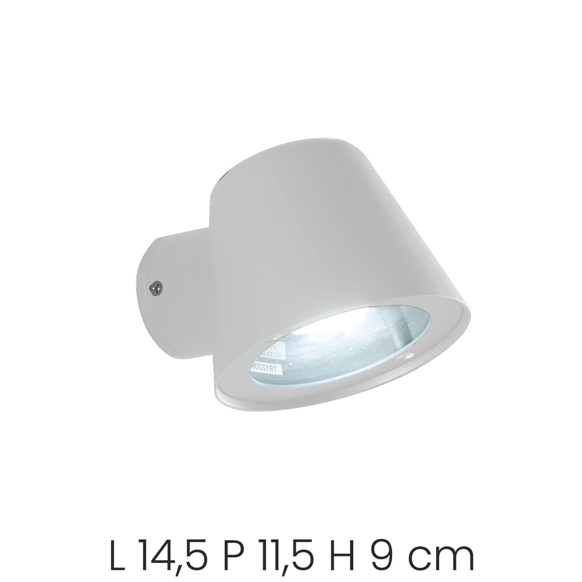 Applique Malta per esterni, struttura in alluminio con diffusore in vetro, bianco Ondaluce vista1