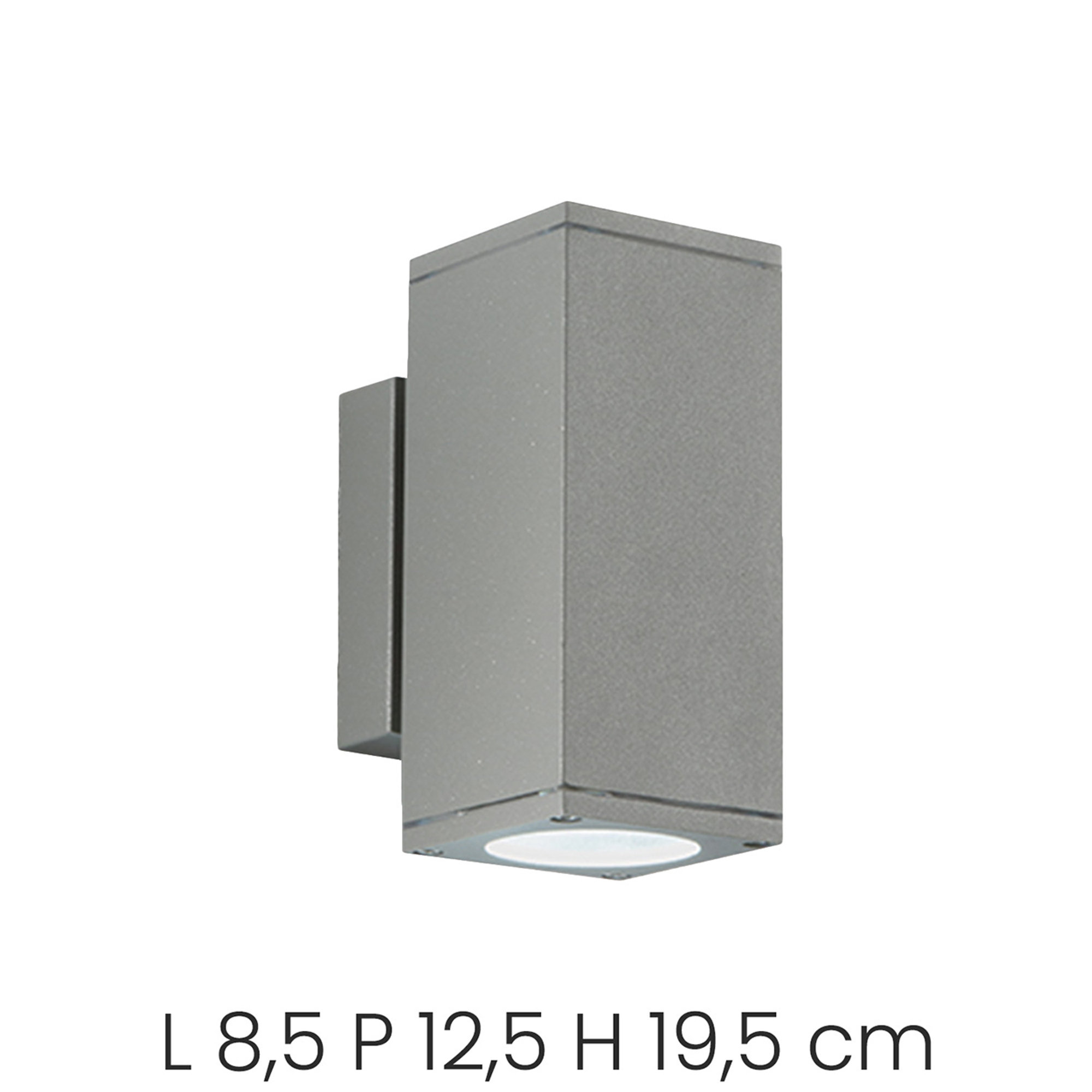 Applique Nevada per esterni, struttura in alluminio con diffusore in vetro, silver Ondaluce vista1