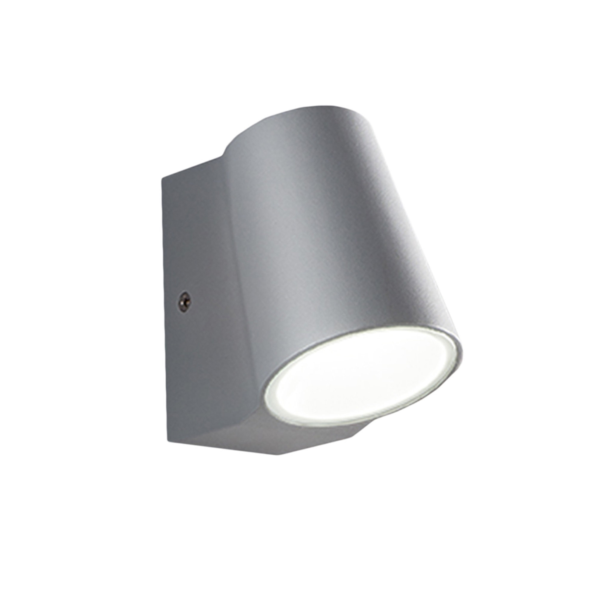 Applique Owen per esterni a LED, struttura in alluminio con diffusore in vetro, silver Ondaluce vista0