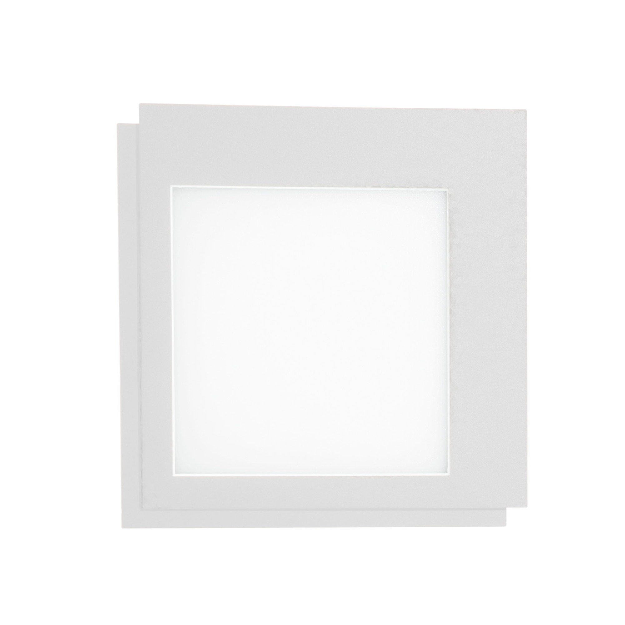 Applique Passpartou a LED, struttura in metallo e diffusore in acrilico, bianco Ondaluce vista0