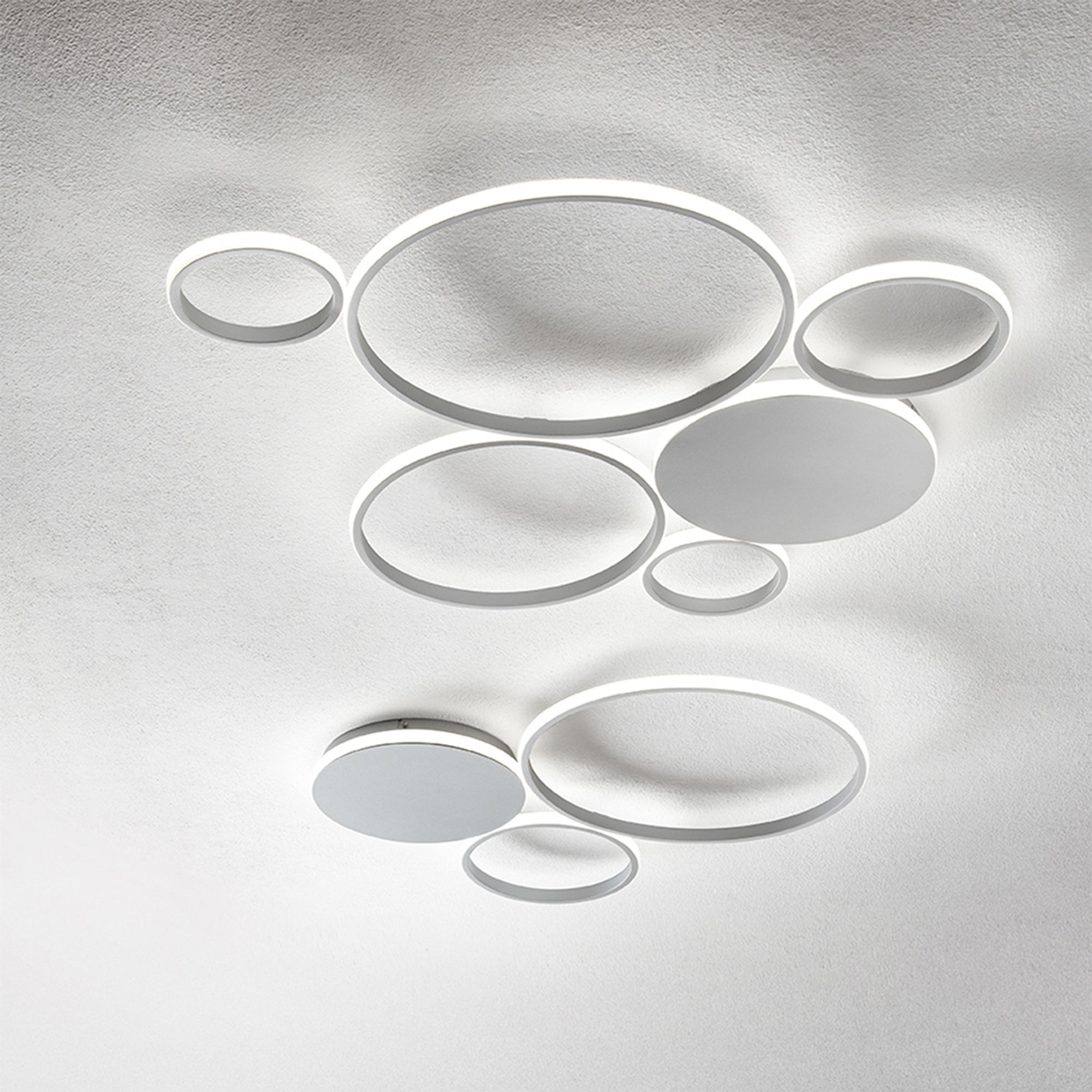 Applique Pois LED in metallo verniciato, silver Ondaluce vista1