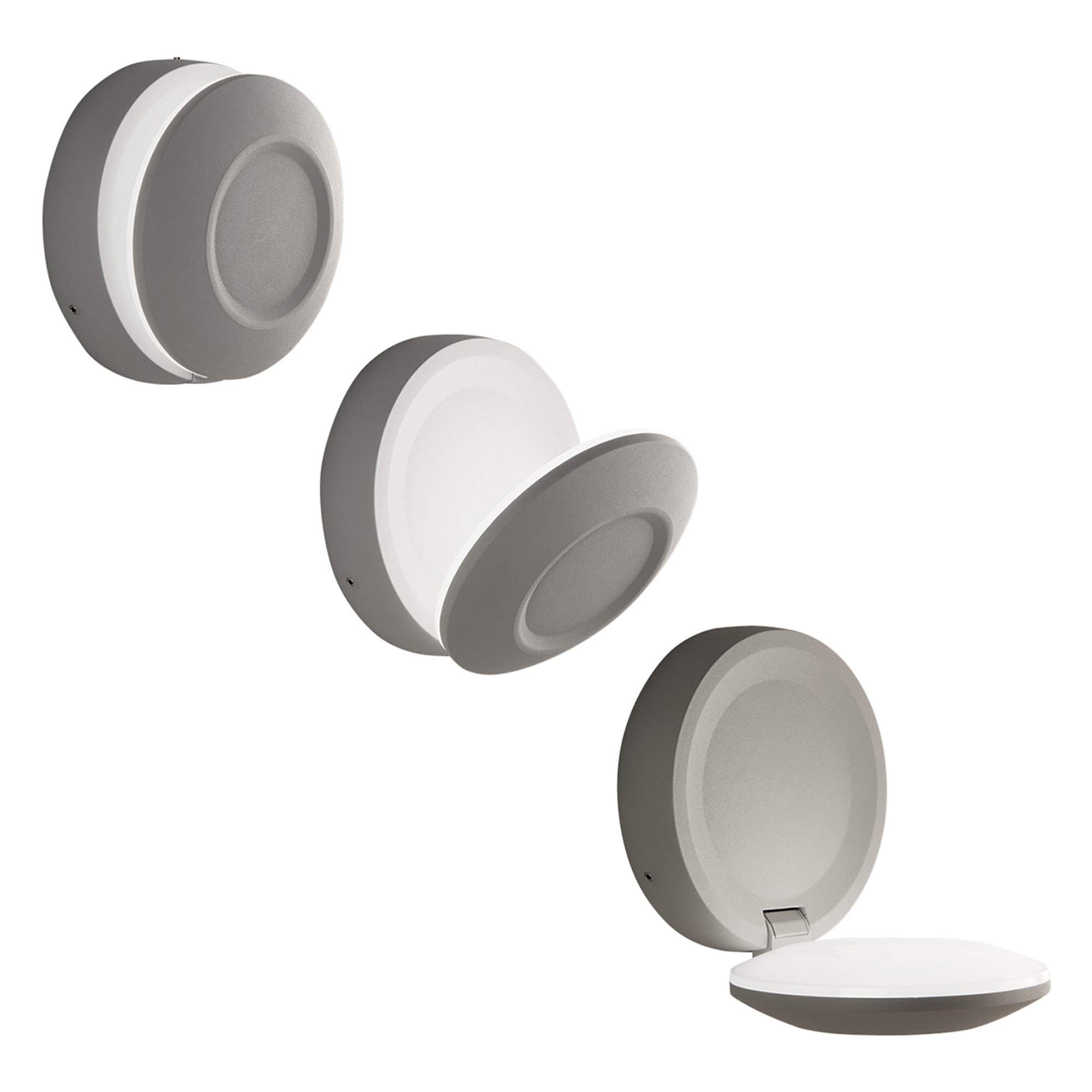 Aplique LED de exterior en aluminio pintado con difusor de policarbonato, blanco Ondaluce vista4