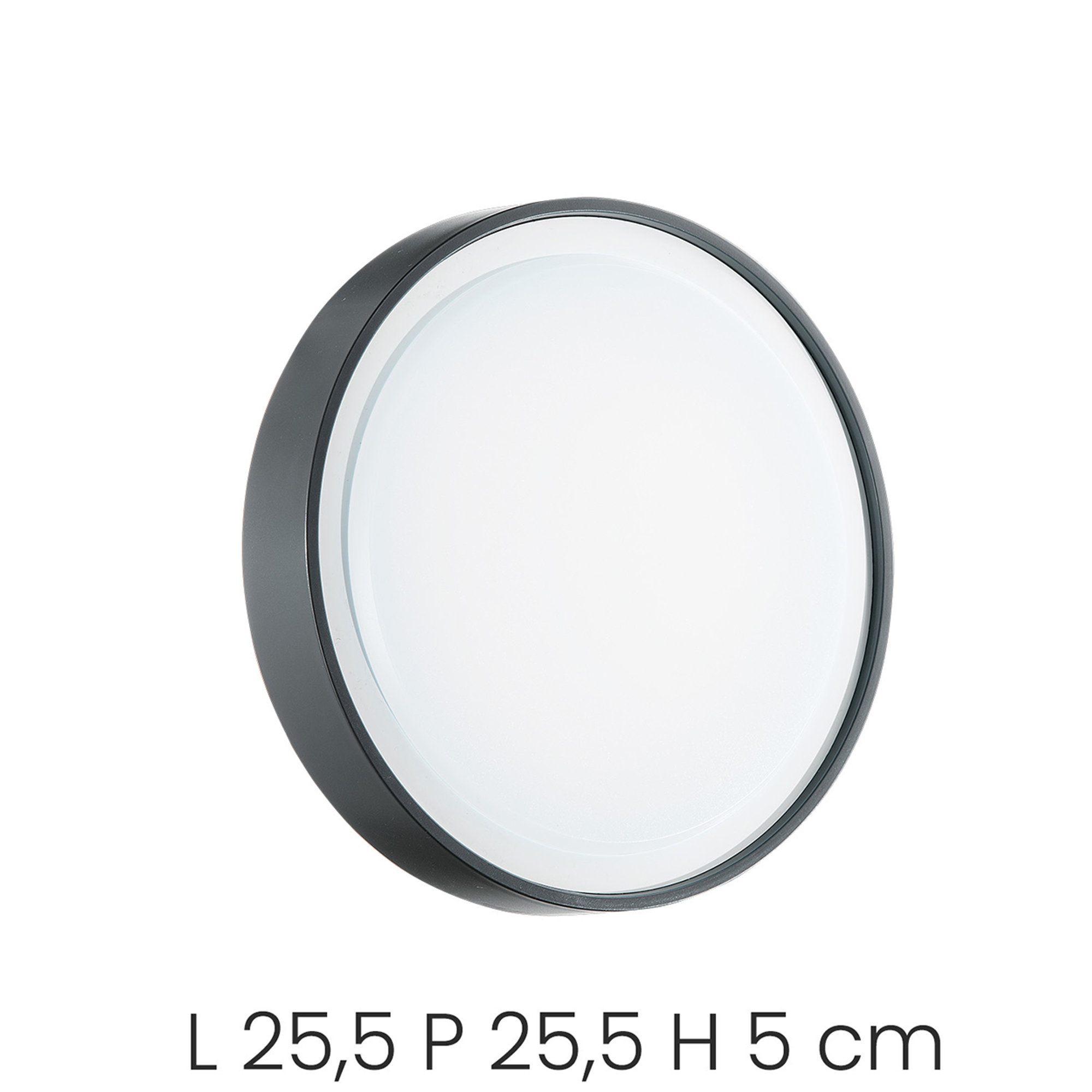 Plafoniera per esterni a LED AIDI, antracite Ondaluce vista1