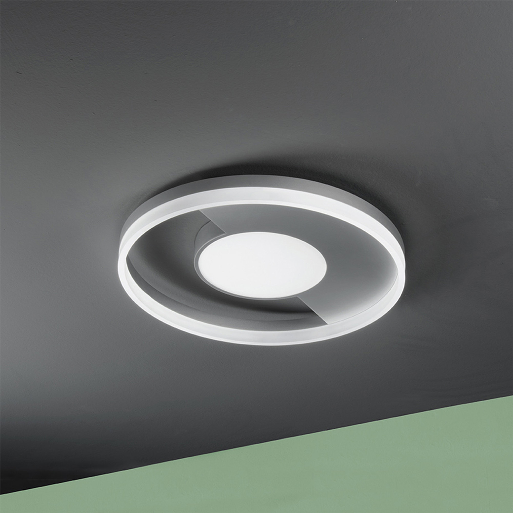 Plafoniera ELISA a LED in metallo silver - piccola Ondaluce vista1