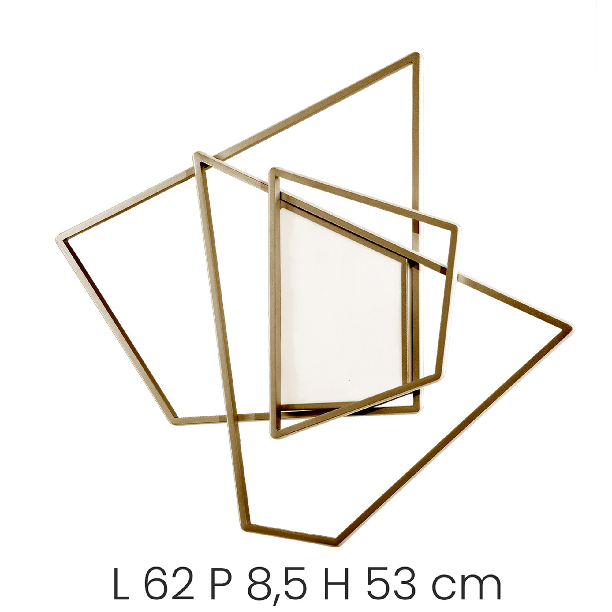 Plafoniera a LED GALAXI in metallo e diffusore in acrilico e silicone, oro - media Ondaluce vista1