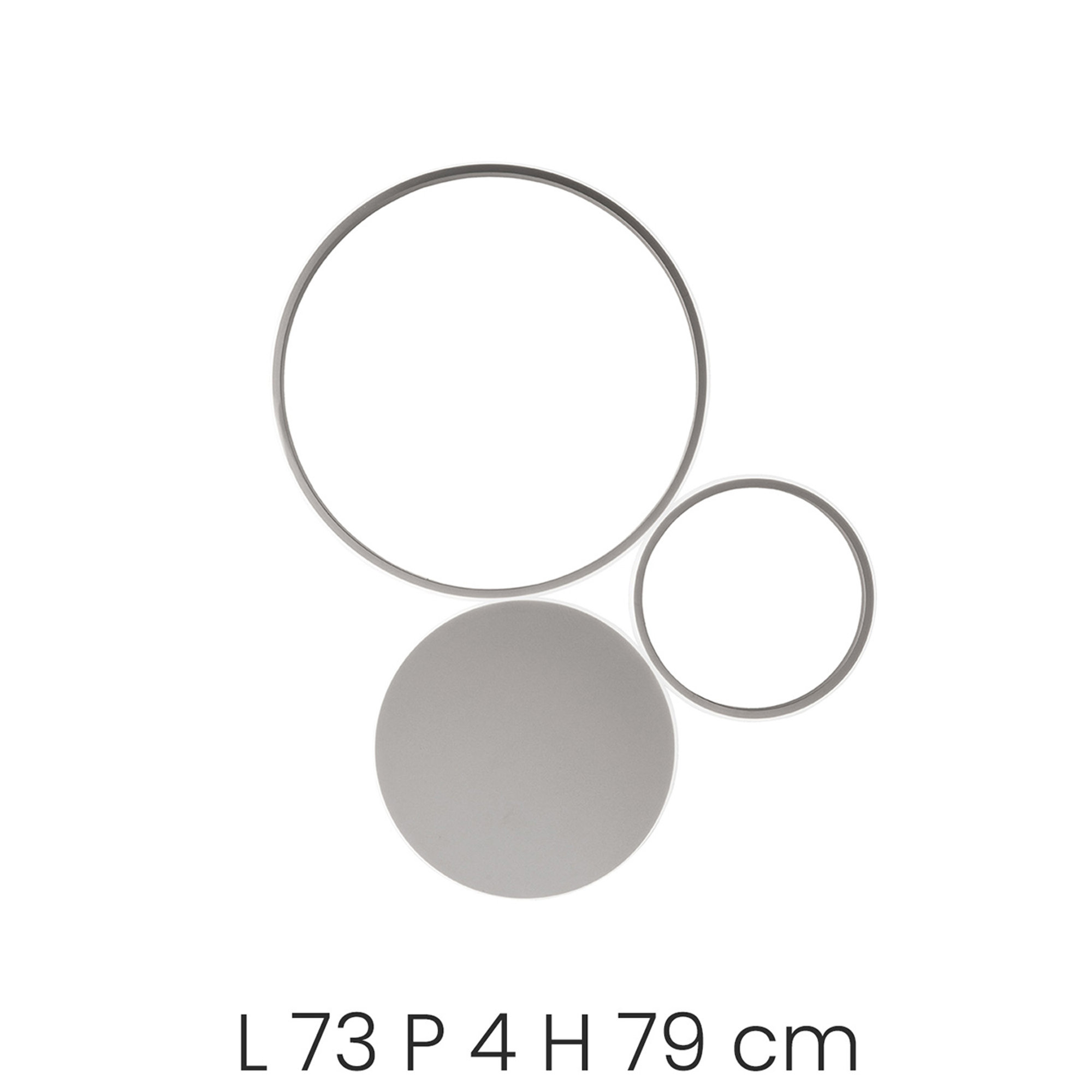 LED POIS -kokoelma pienikokoinen, maalattua metallia, hopea Ondaluce vista1