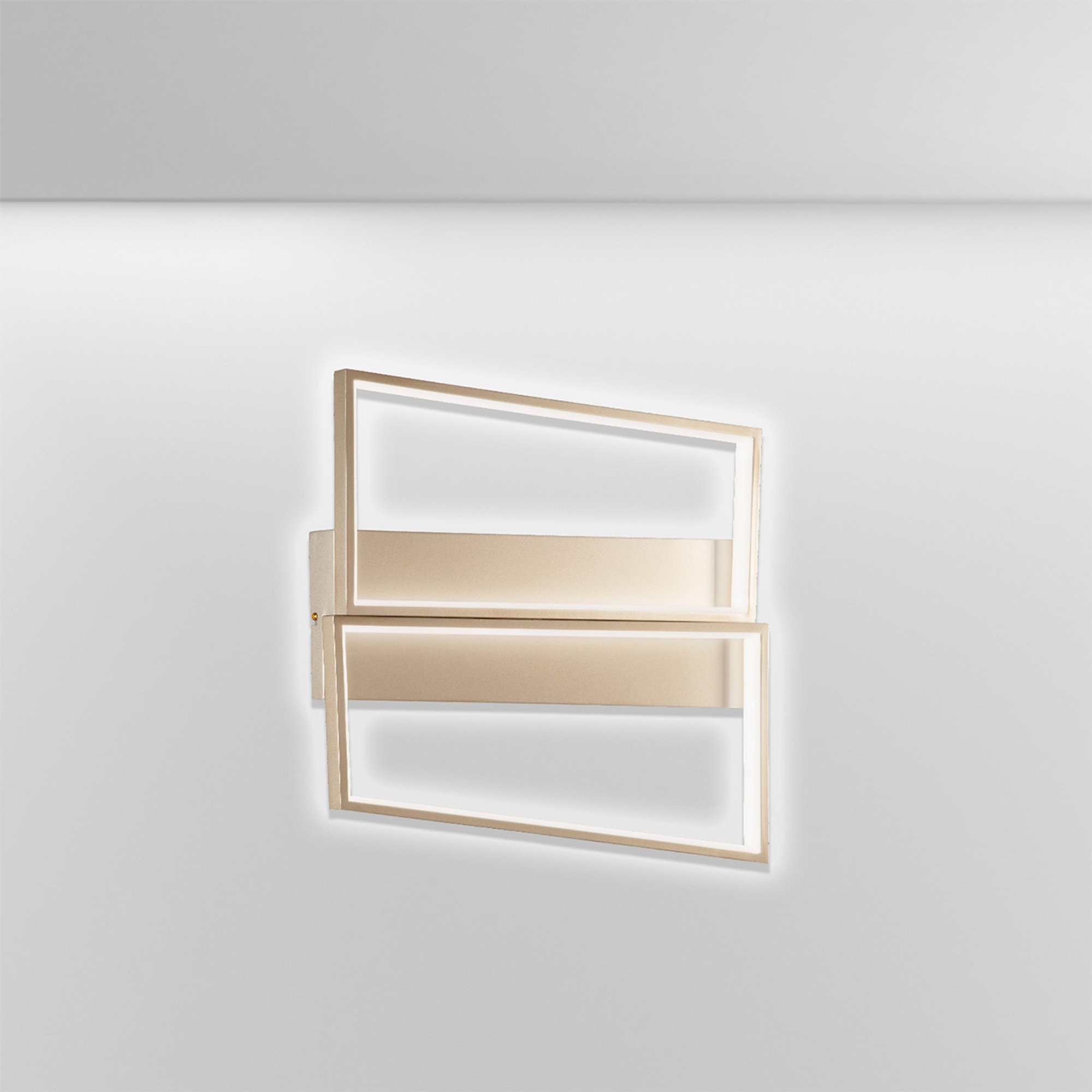 Plafoniera LED SQUARE, oro - piccola Ondaluce vista1