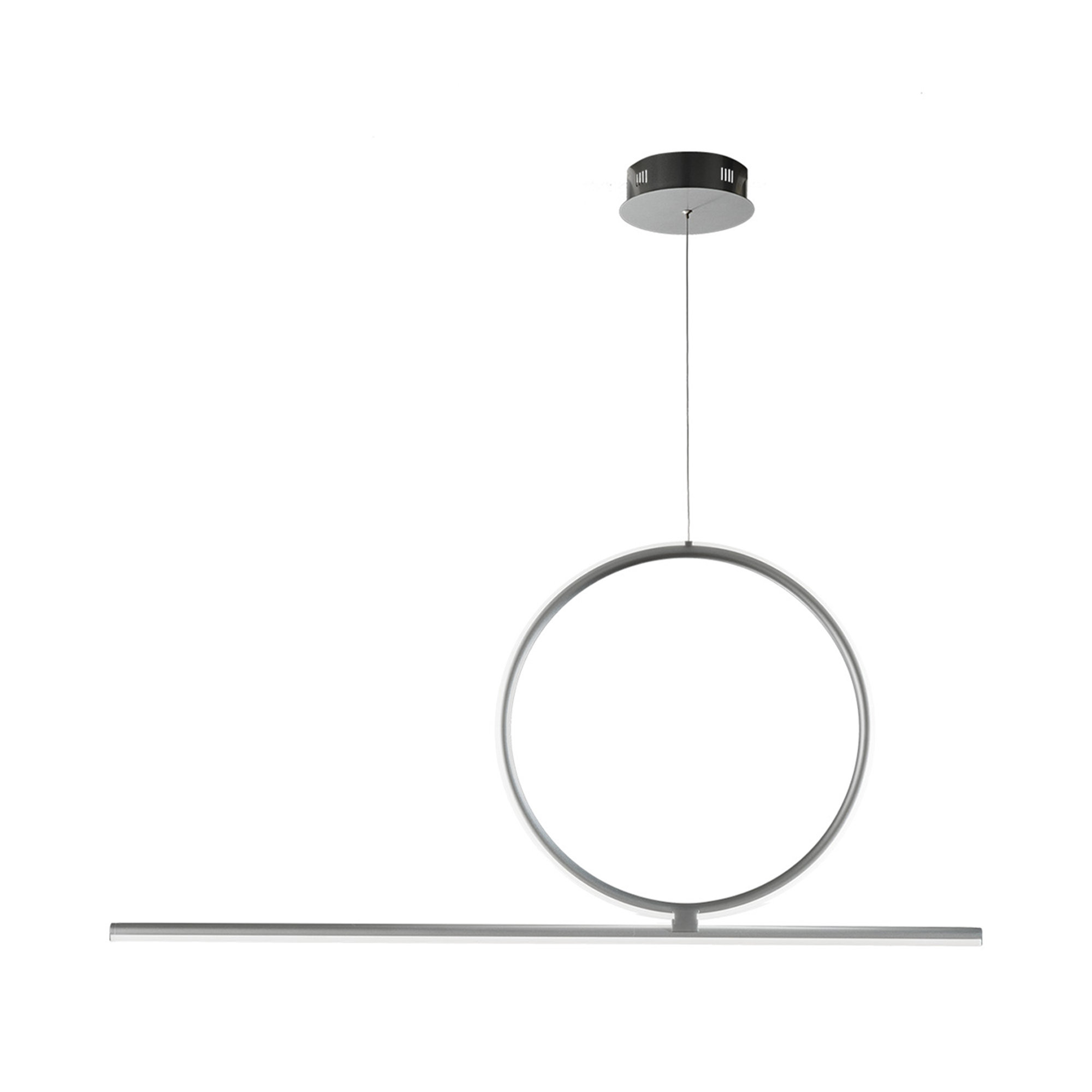 Sospensione ACROBAT 40 LED dimmerabile in metallo con diffusore siliconico, nero Ondaluce vista0