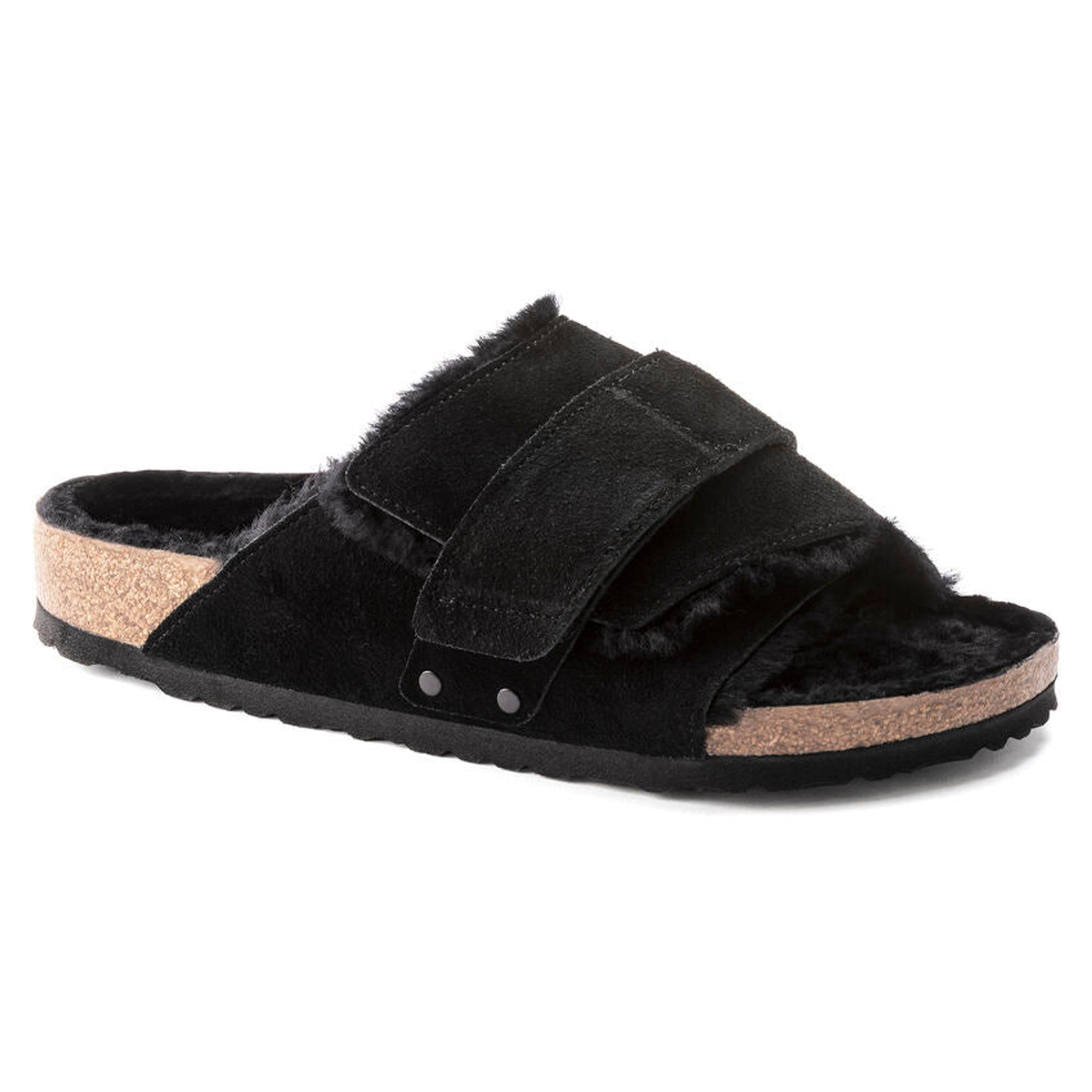 Birkenstock Kyoto Shearling Noir, cuir suédé/nubuck - chaussures homme Birkenstock vista0