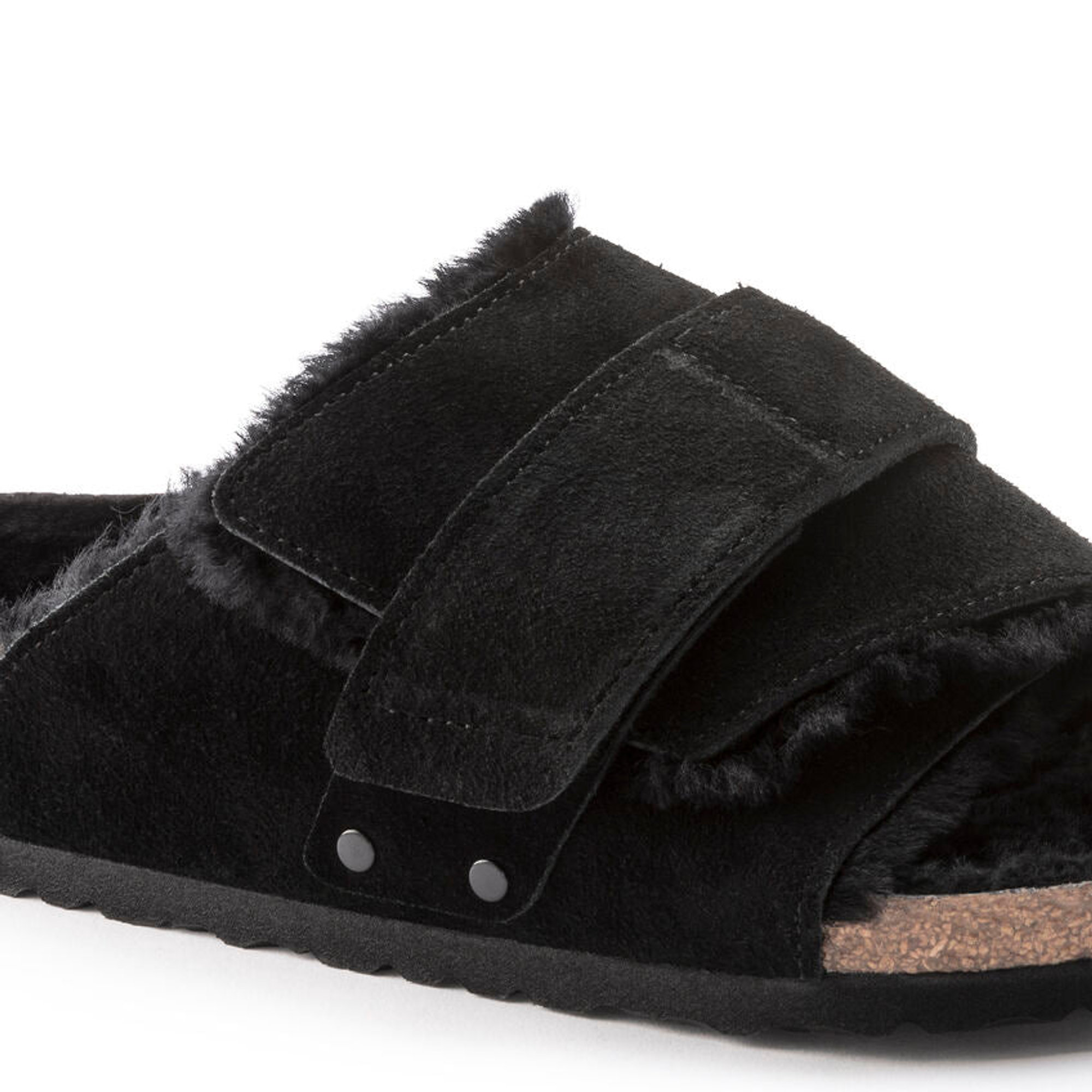 Birkenstock Kyoto Shearling Noir, cuir suédé/nubuck - chaussures homme Birkenstock vista1