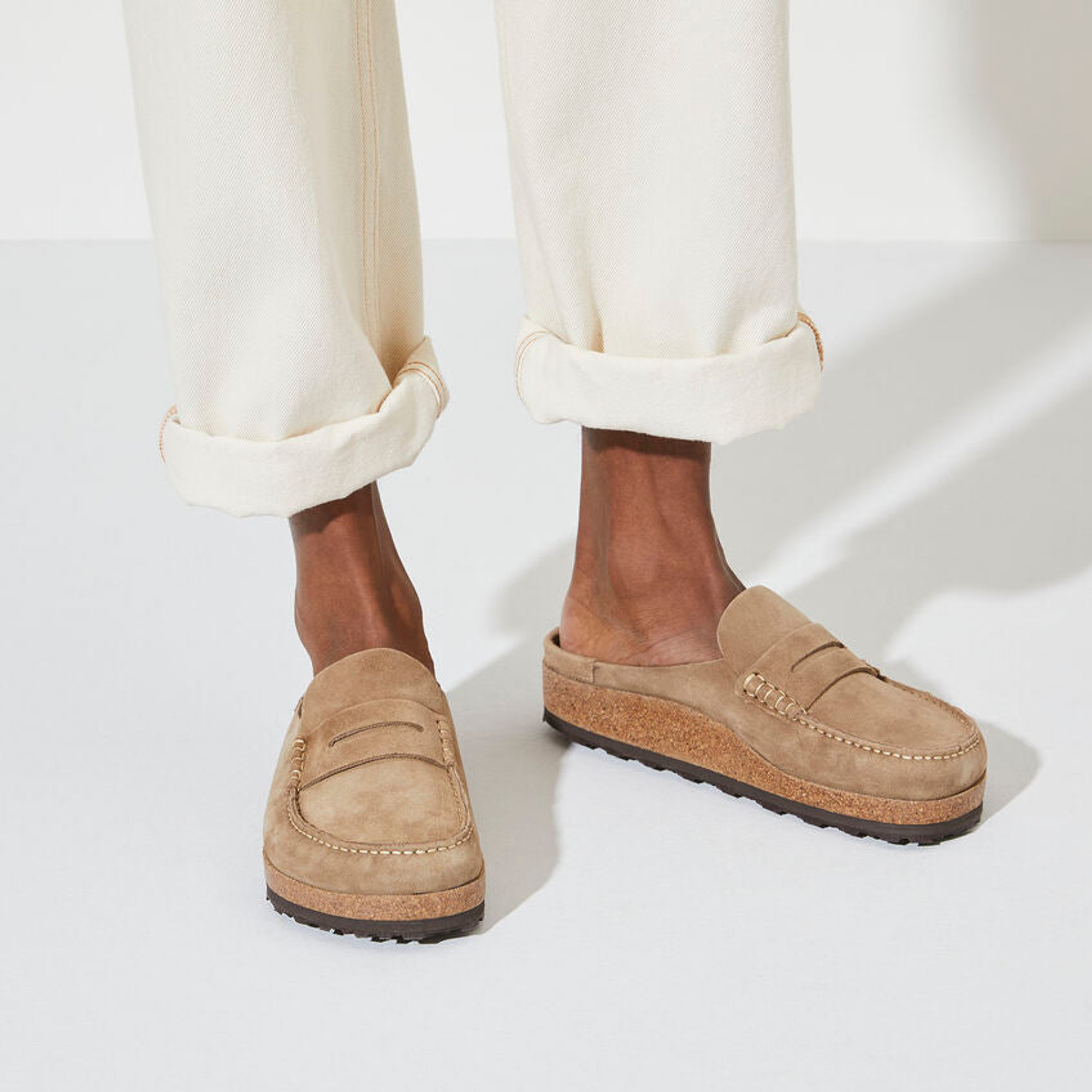 Birkenstock Naples Hombre Taupe, cuero ante-calz.s Hombre Birkenstock vista2