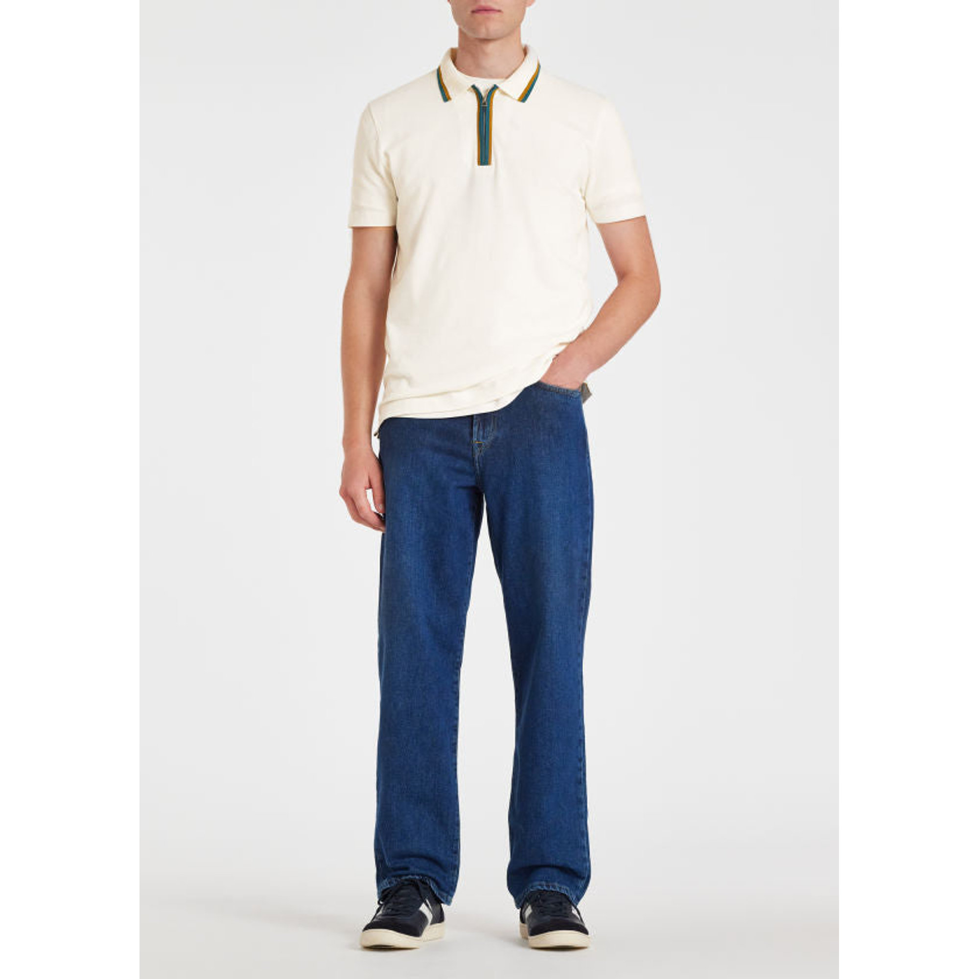 Polo régulier à manches courtes à zip pour homme Paul Smith Paul Smith vista2